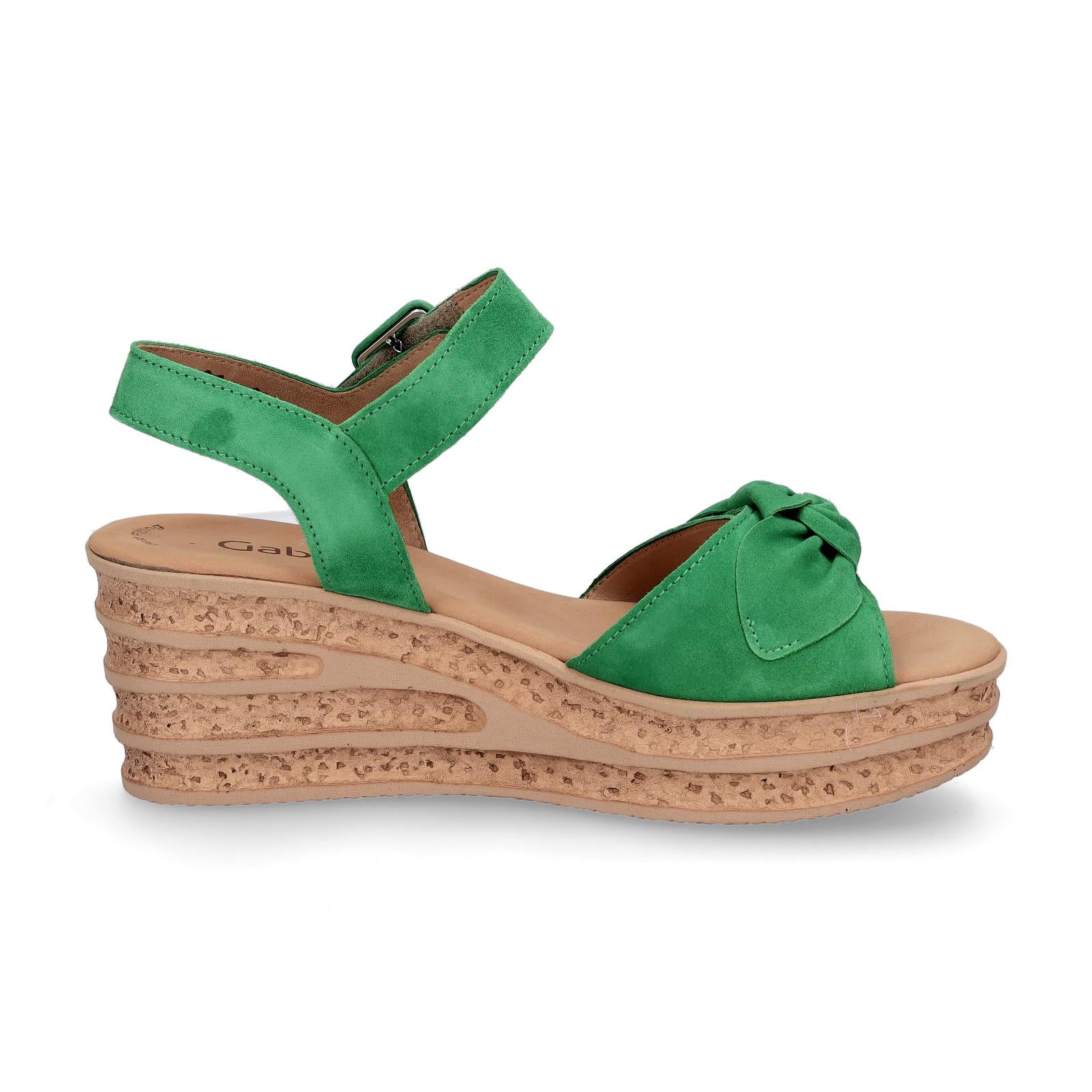 Gabor women's platform wedge sandals green