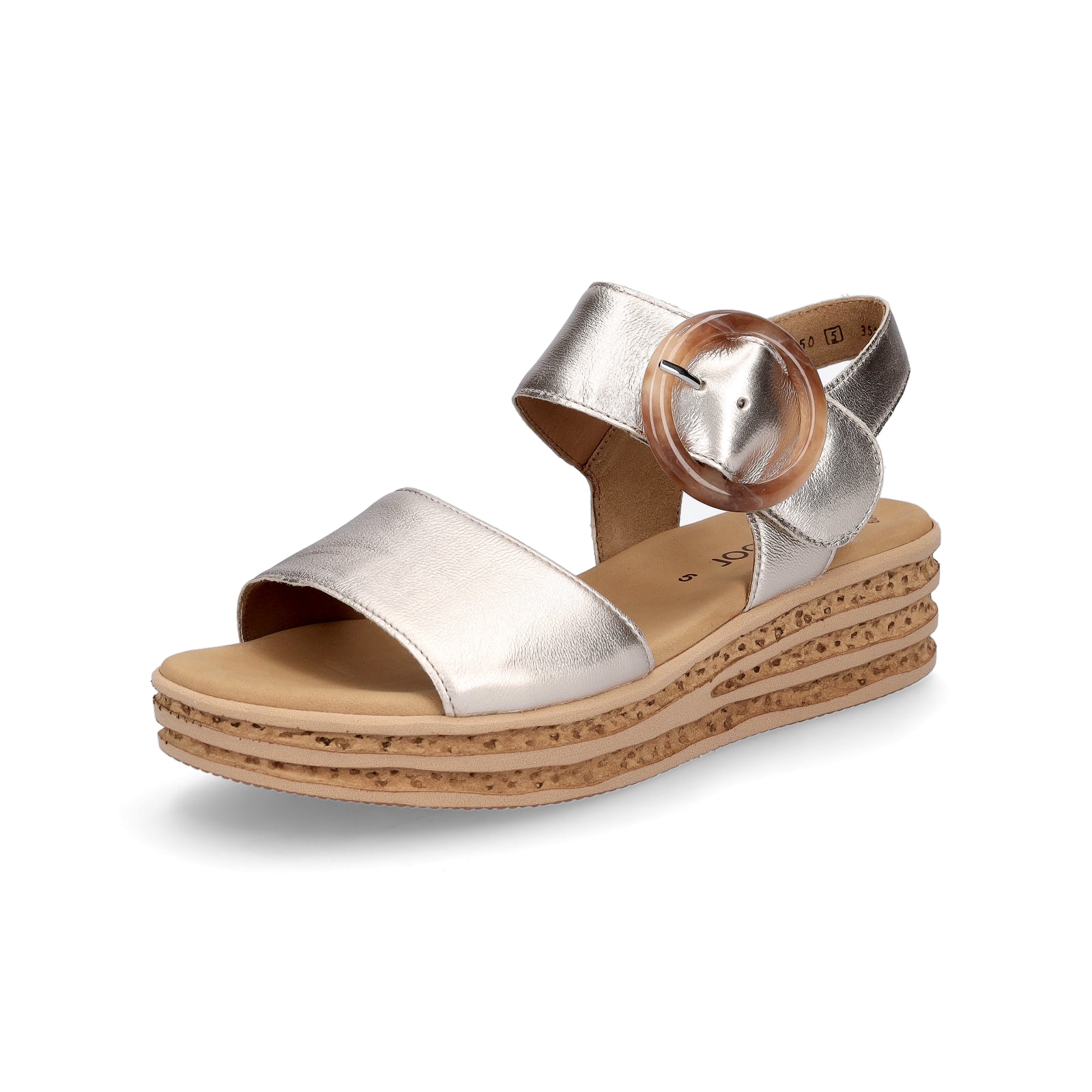 Gabor women's wedge sandals rose gold