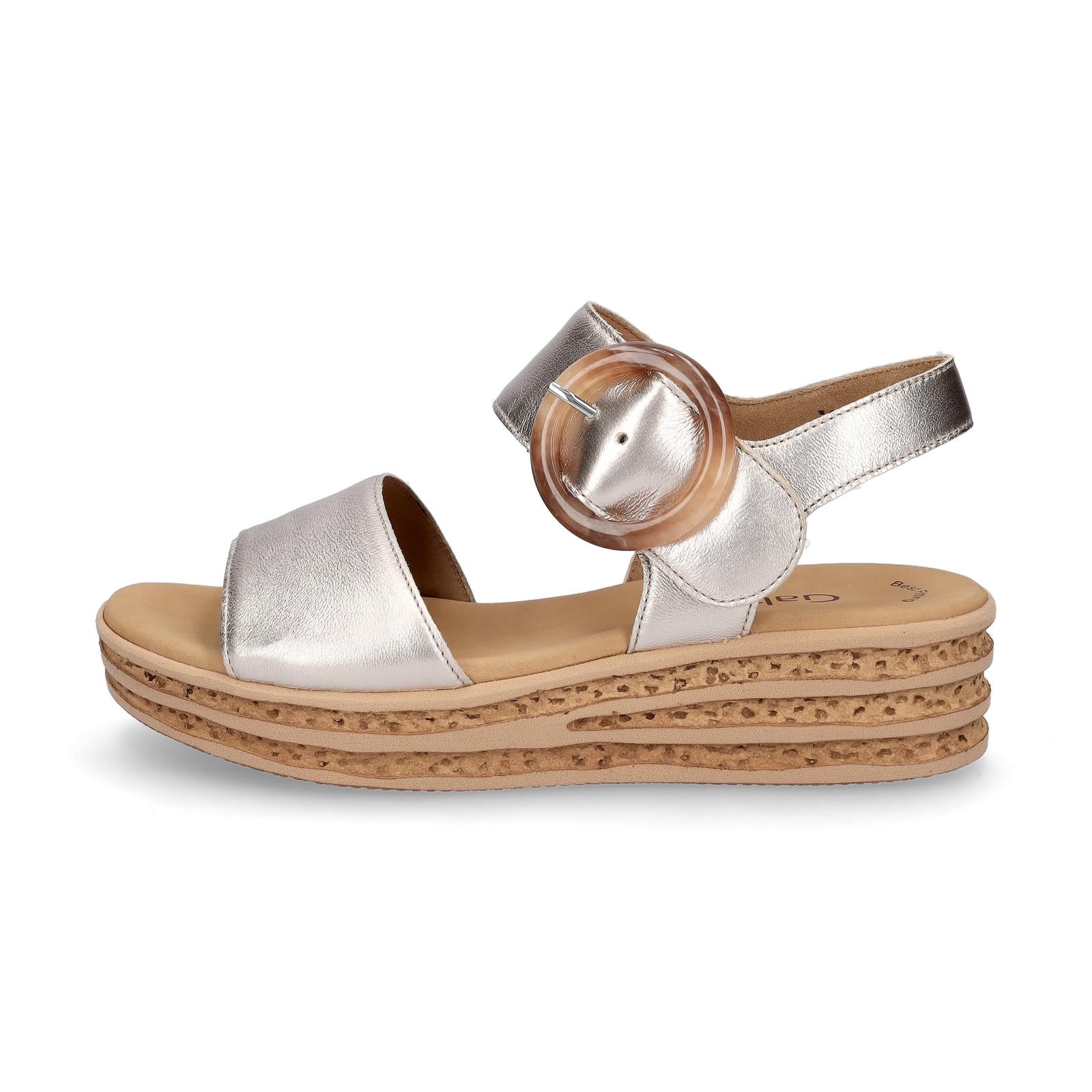 Gabor women's wedge sandals rose gold