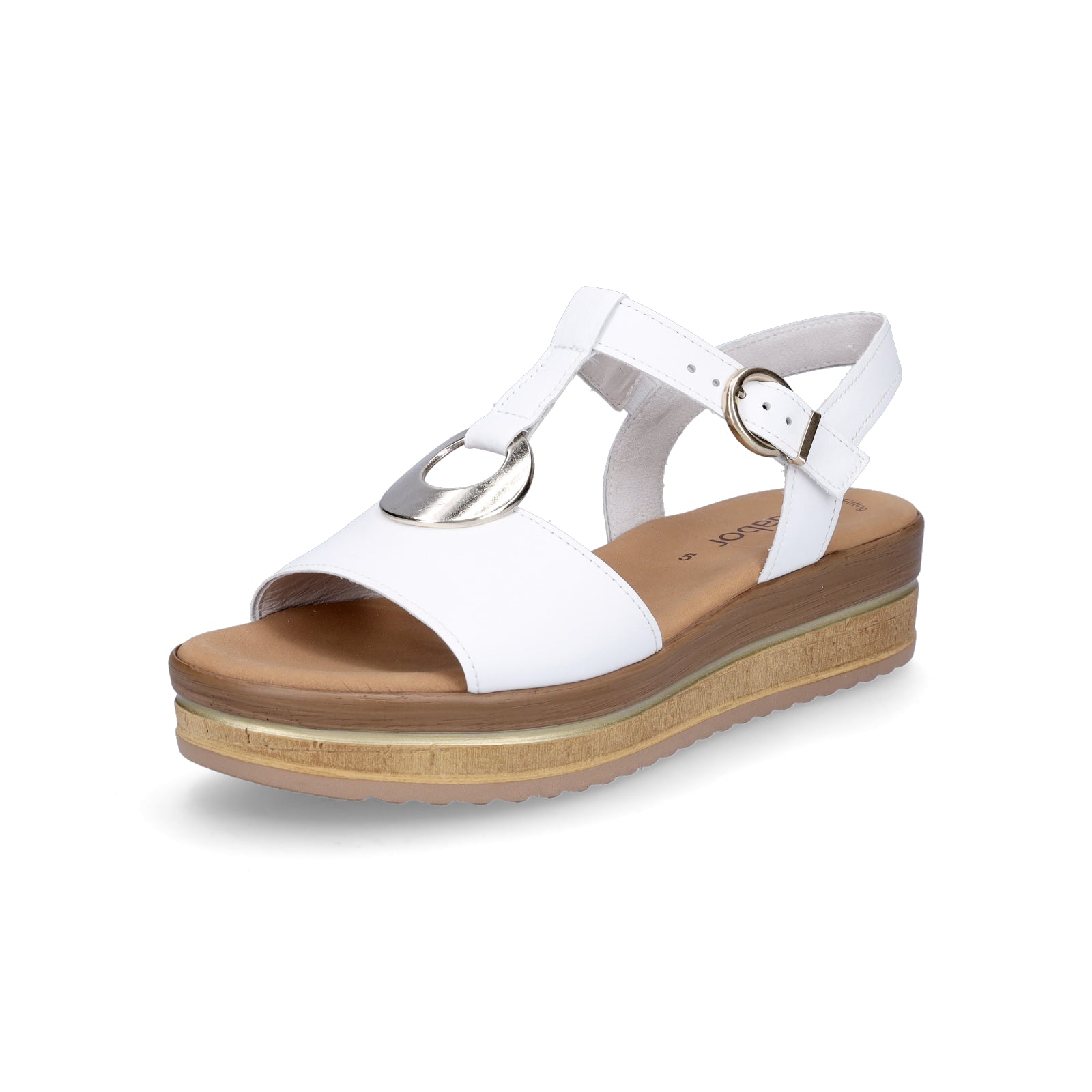 Gabor women's wedge sandals white