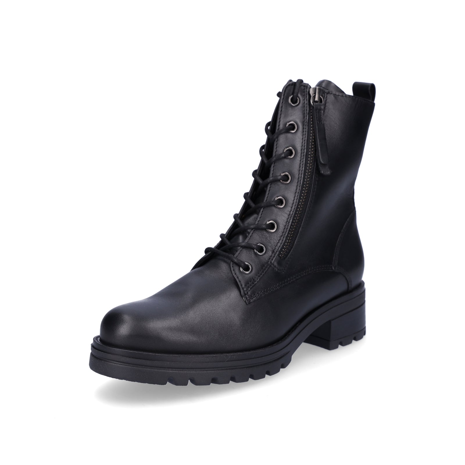 Gabor women's leather lace-up boot black