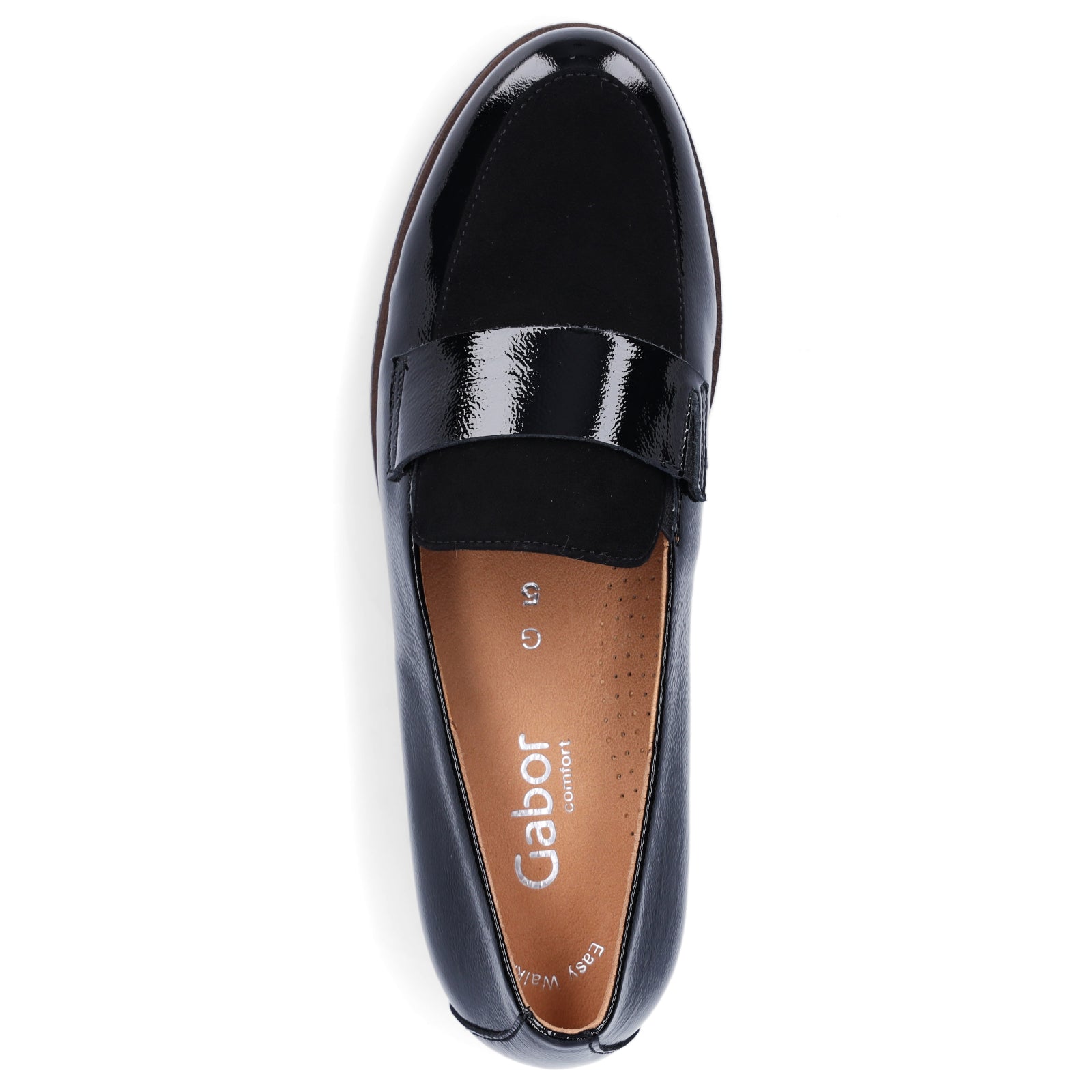 Gabor women's slippers black patent