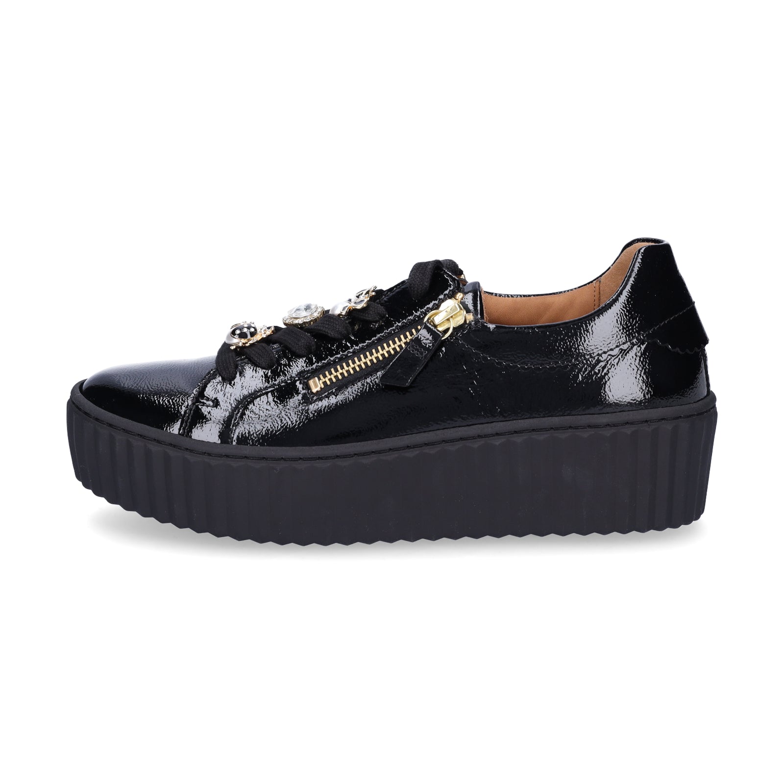 Gabor Damen Sneaker schwarz Lack