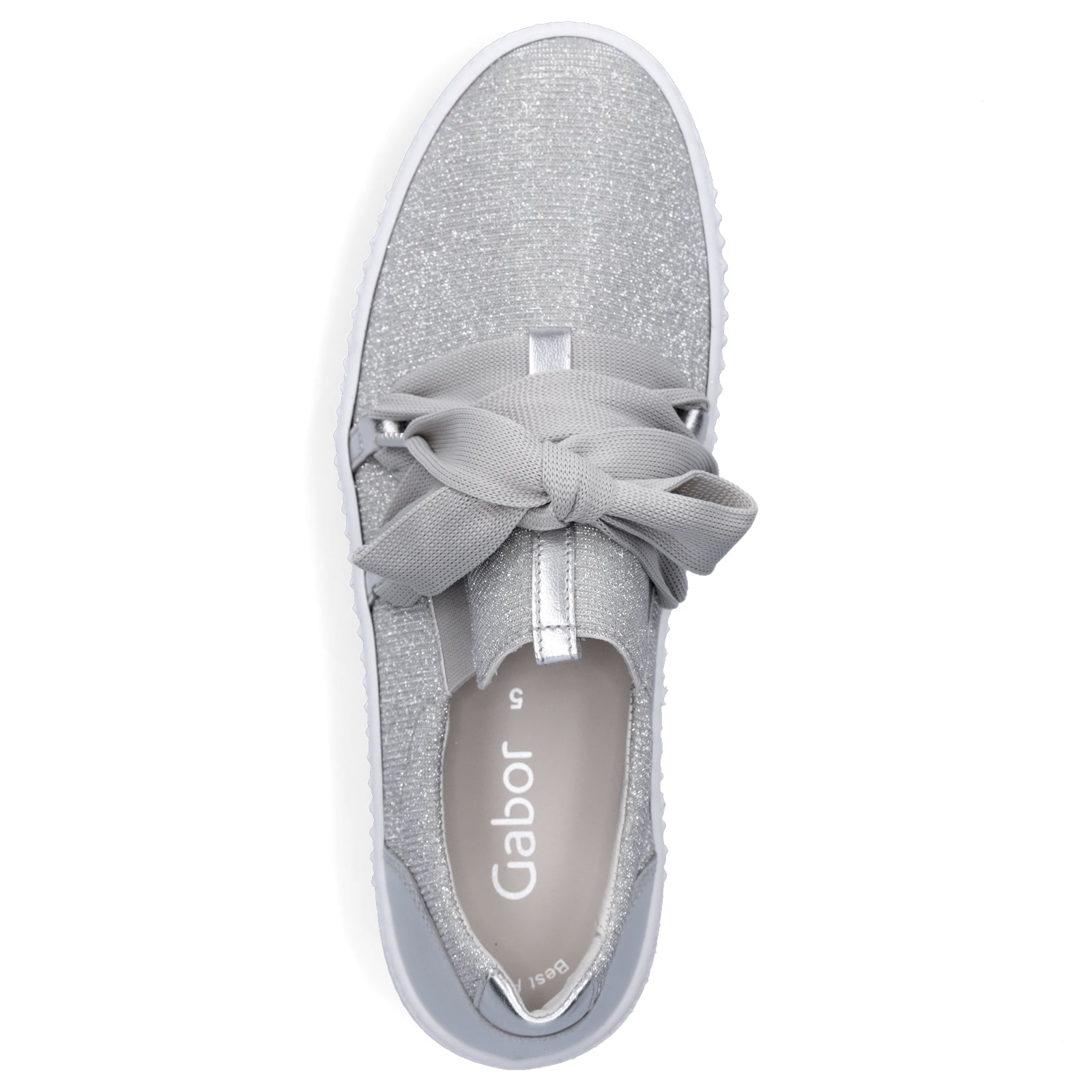 Gabor Damen Sneaker silber Glitzer