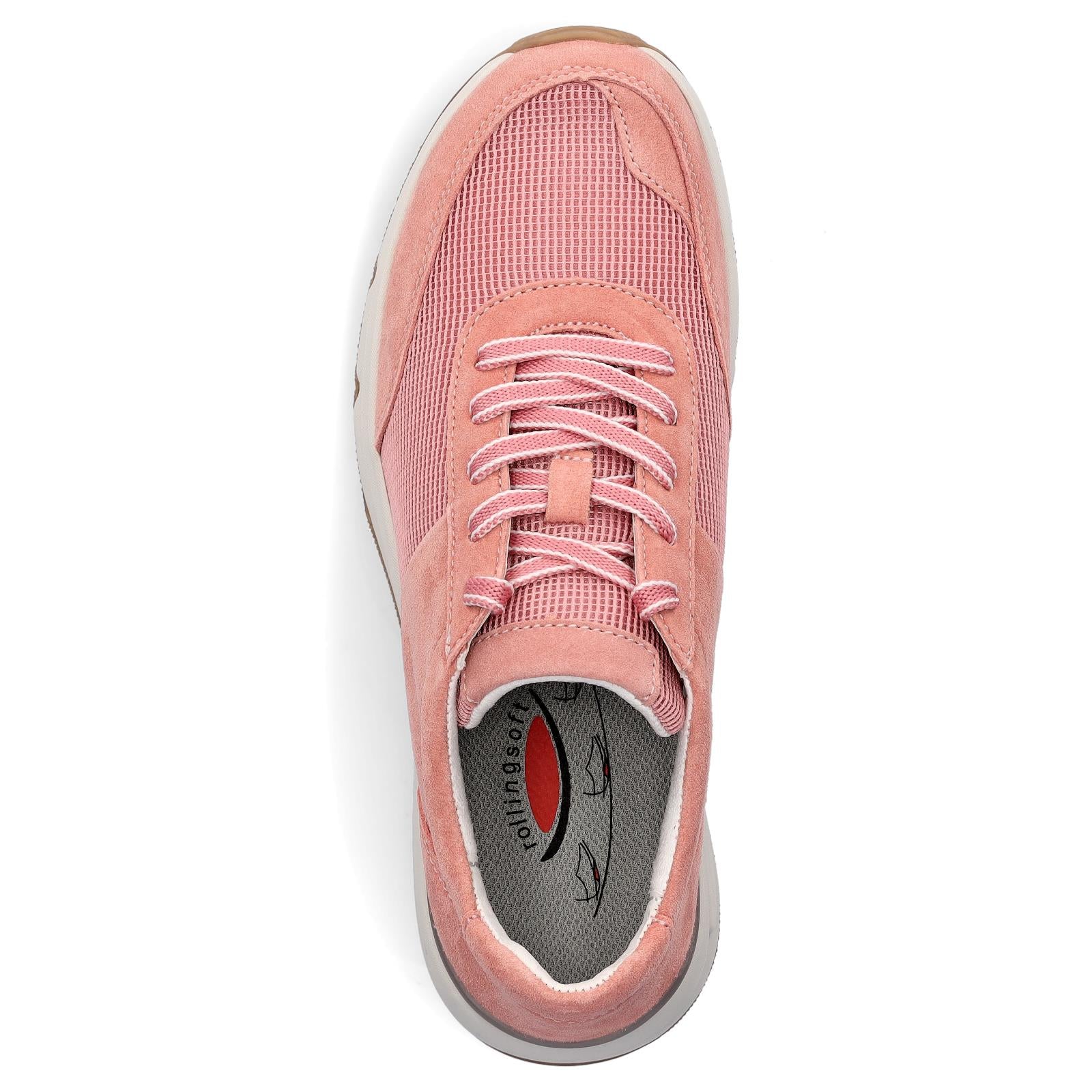 Gabor Rollingsoft women's leather sneakers old pink