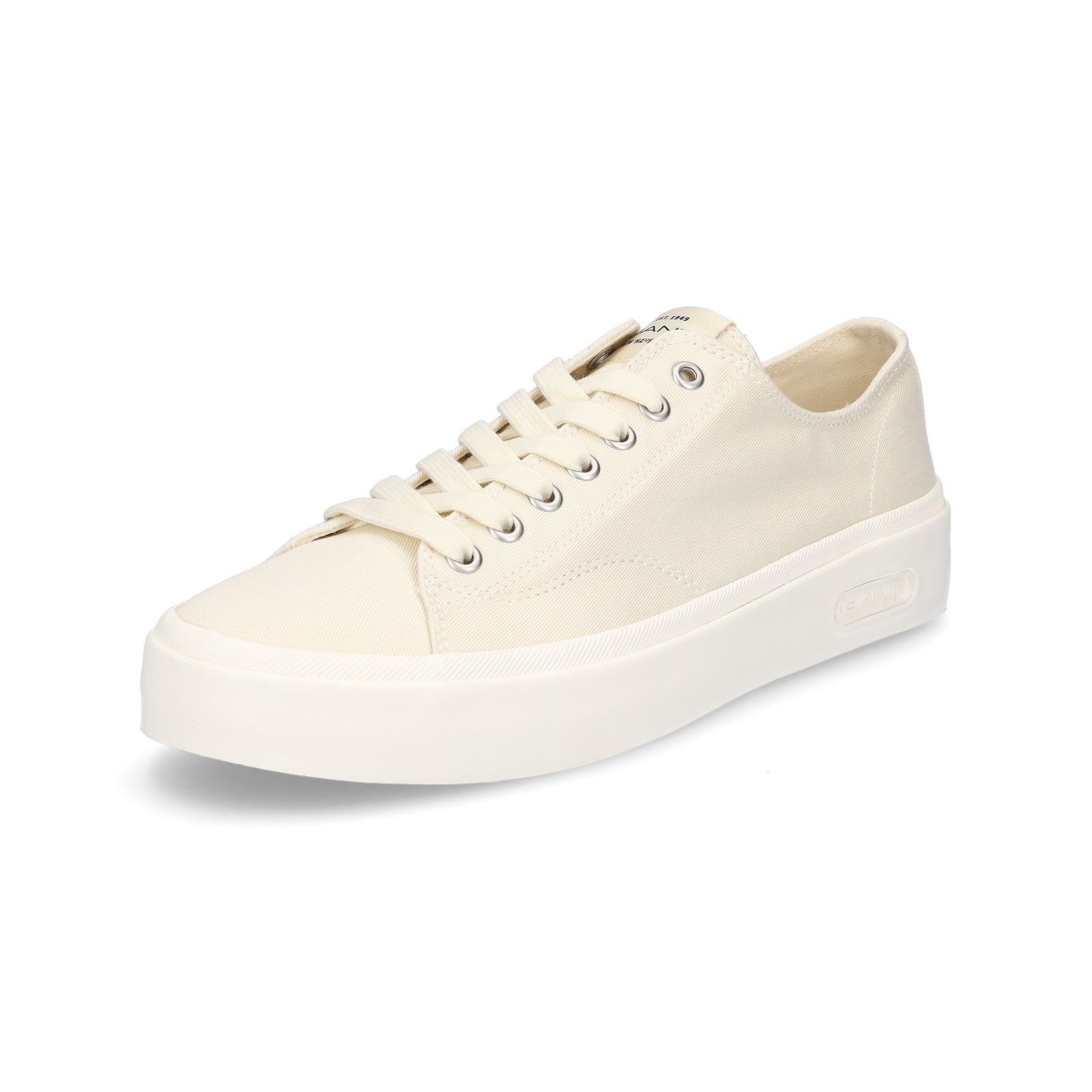 Gant men's canvas lace-up shoe cream white