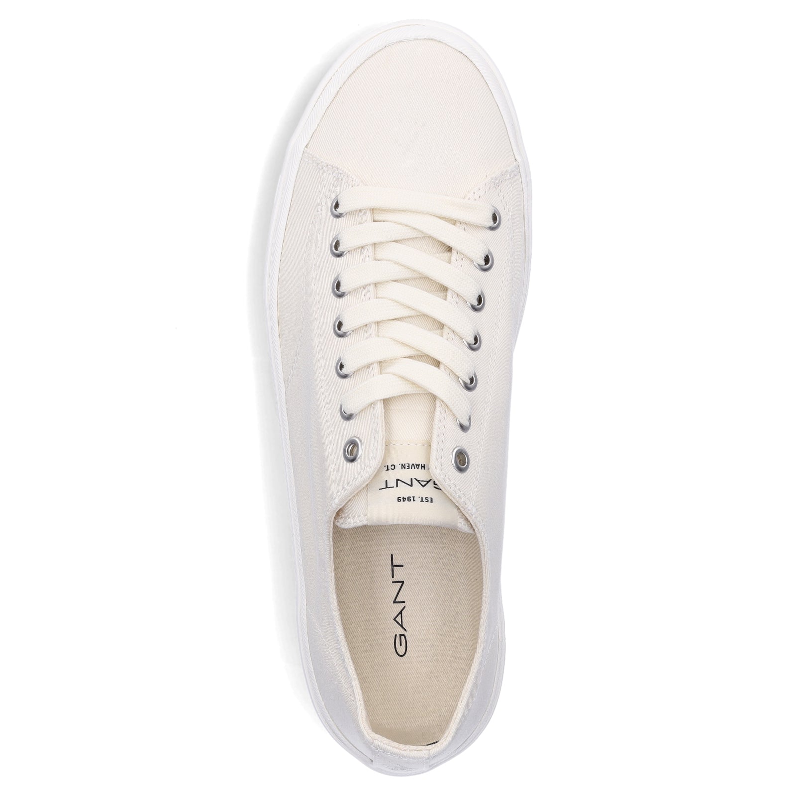 Gant men's canvas lace-up shoe cream white