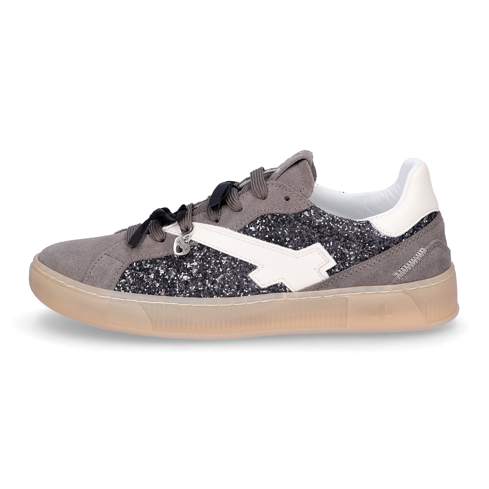 Gio+ women's sneakers gray glitter