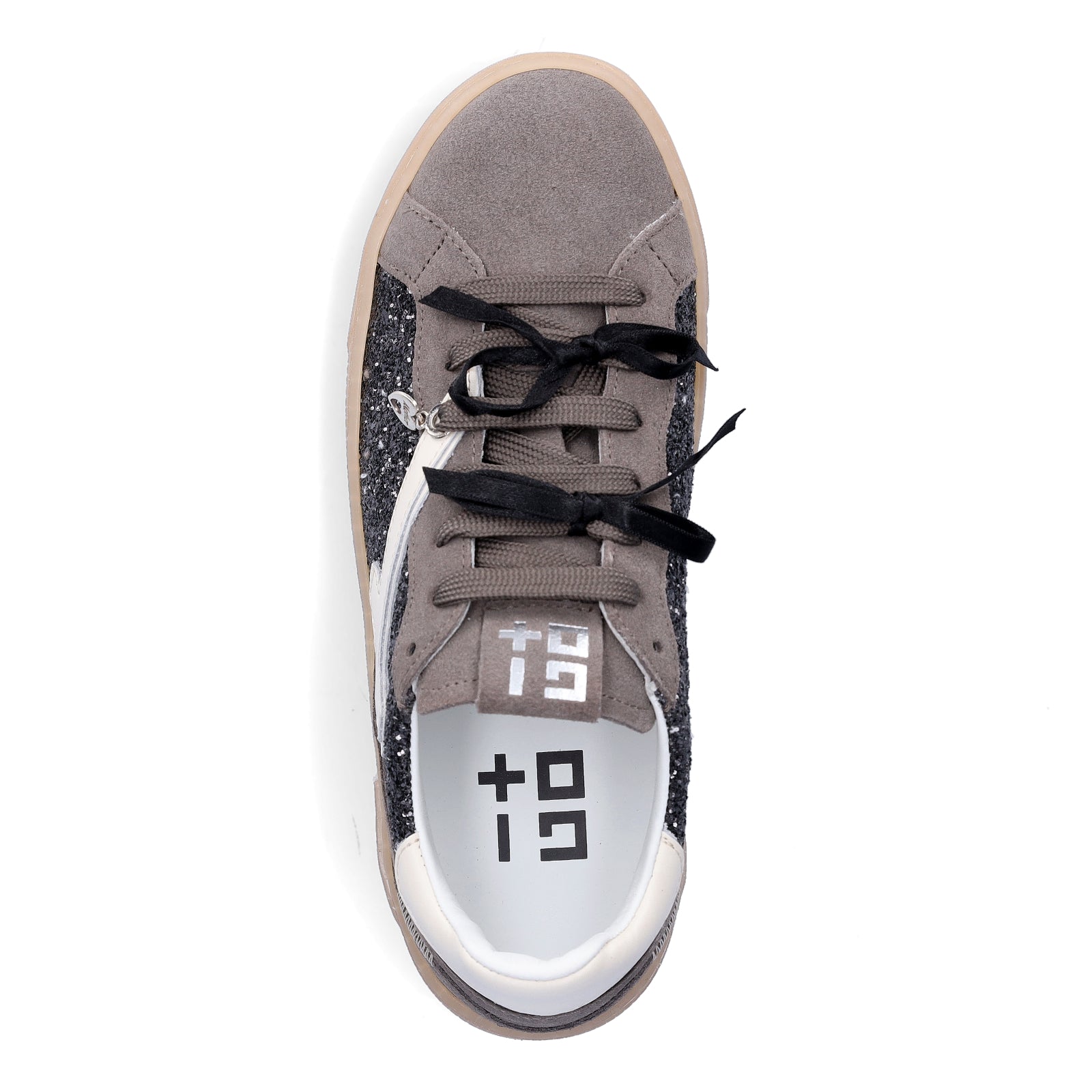 Gio+ women's sneakers gray glitter