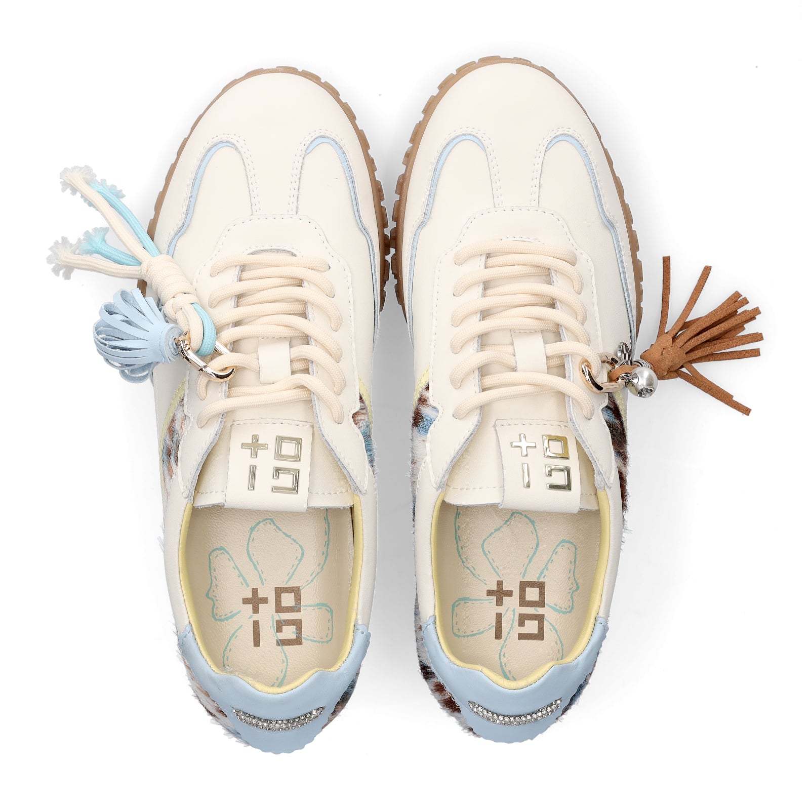 Gio+ Damen Sneaker weiß combi