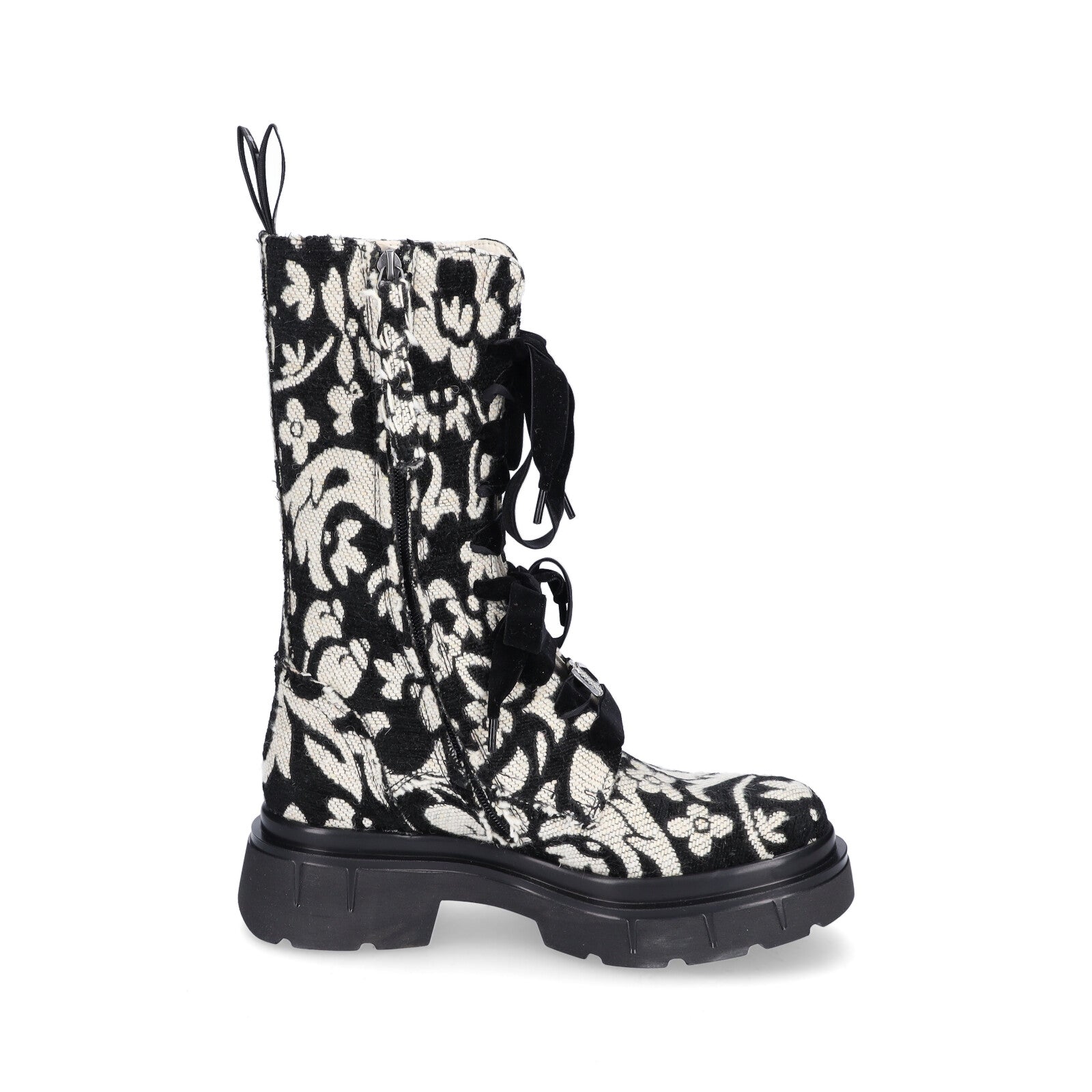 Gio+ Damen Halbschaftstiefel schwarz weiß