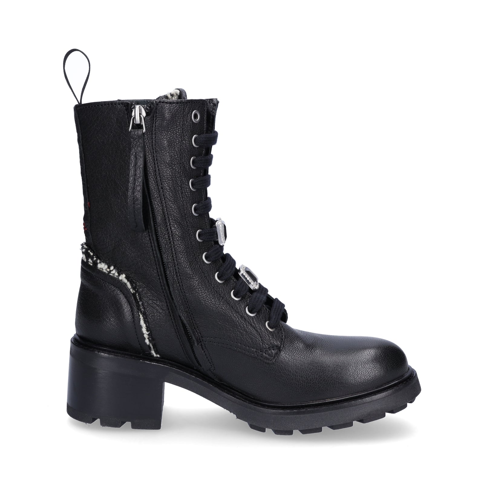Gio+ Damen Schnürstiefelette schwarz