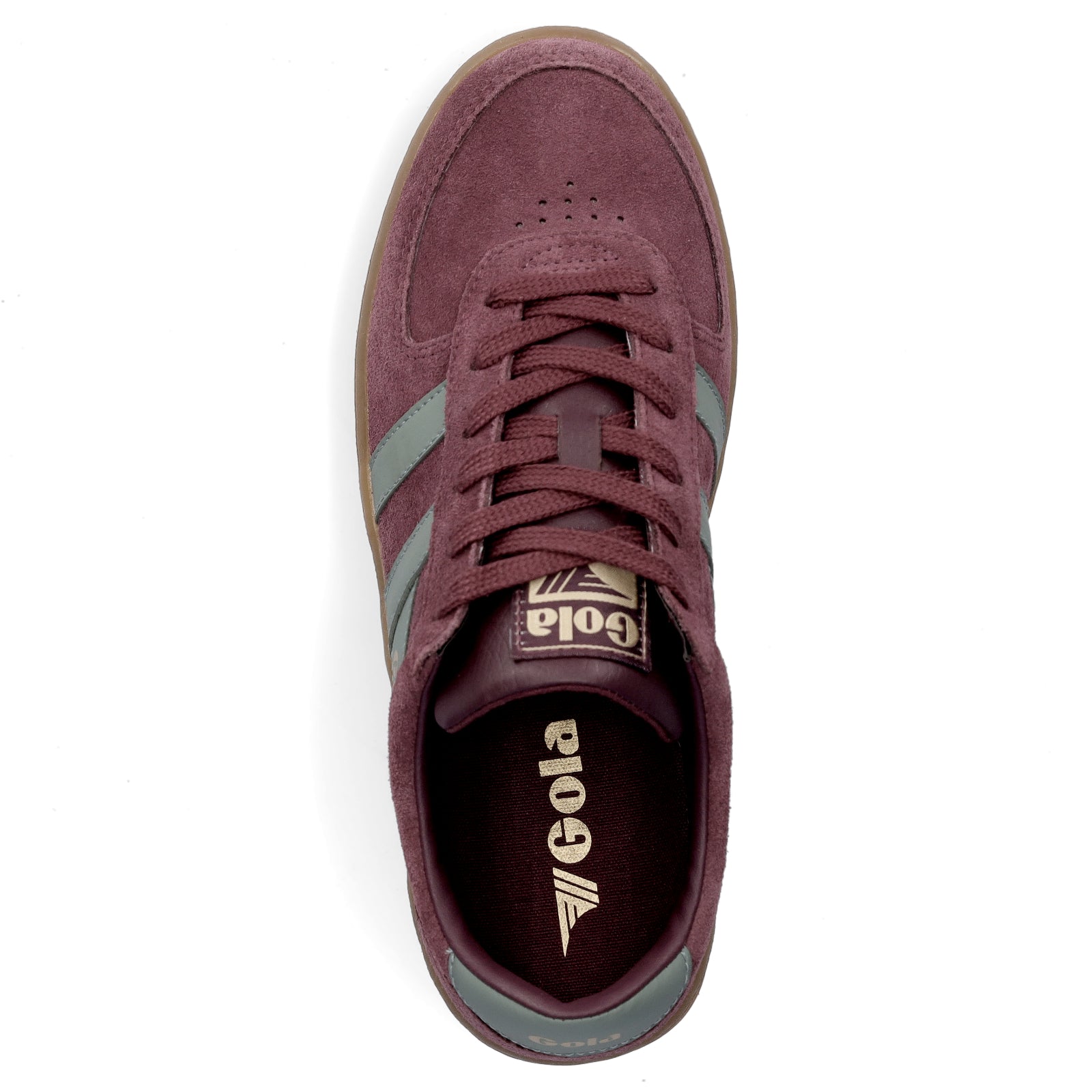 Gola women's sneakers Grandslam Suede wine red light green