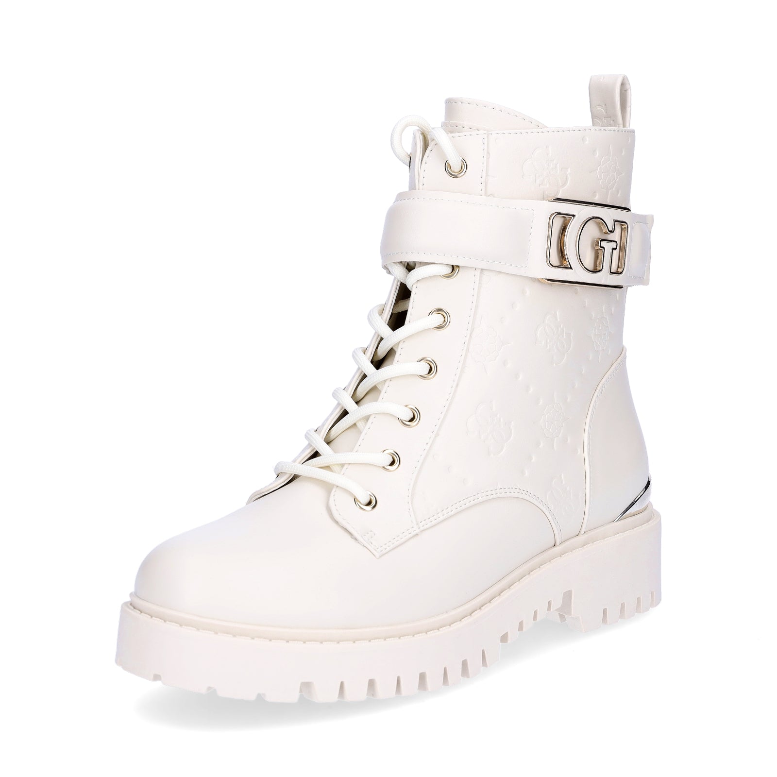 Guess women's lace-up boot Oranda ivory