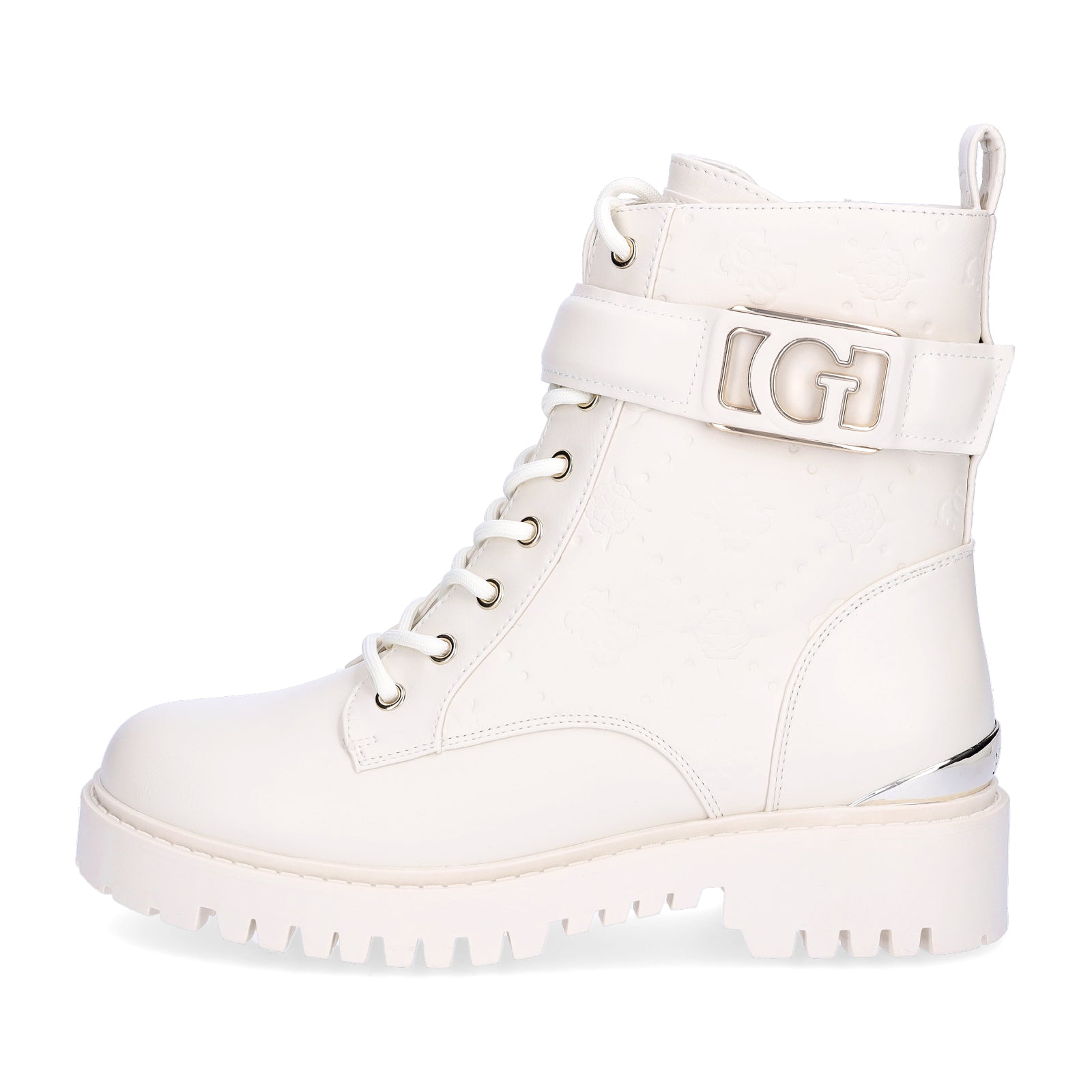 Guess women's lace-up boot Oranda ivory