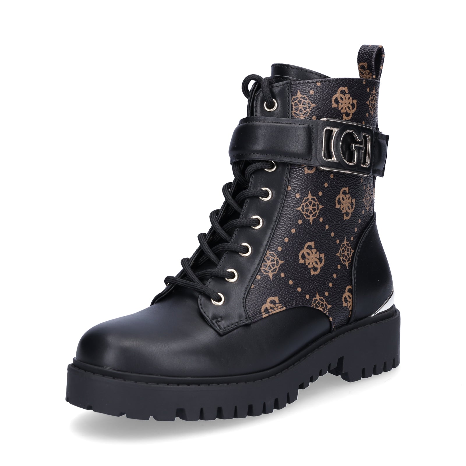 Guess women's lace-up boot Oranda black brown