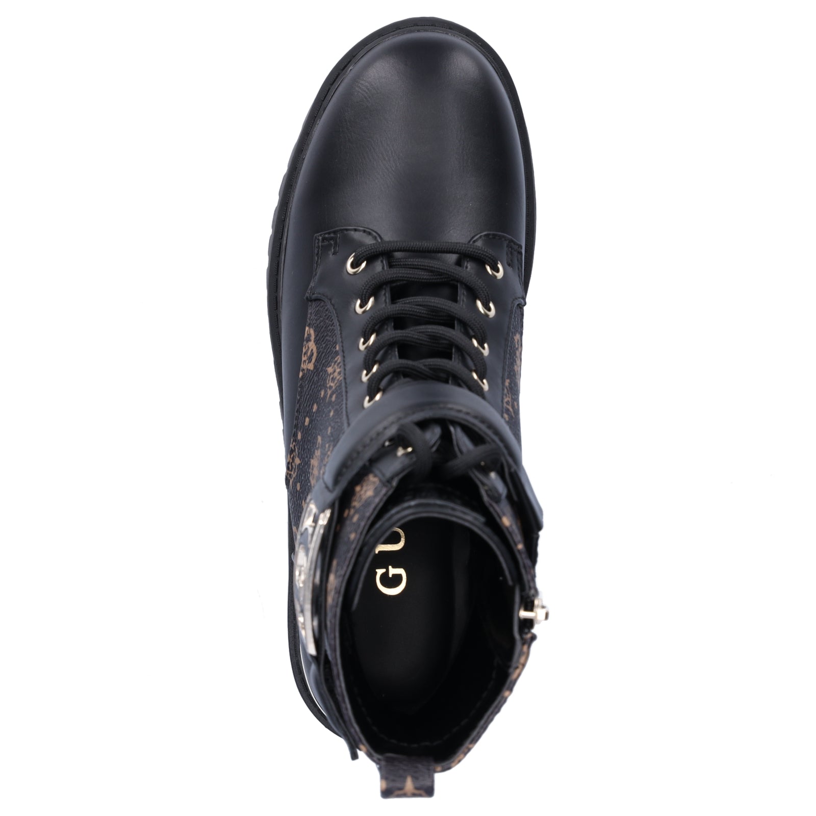 Guess women's lace-up boot Oranda black brown