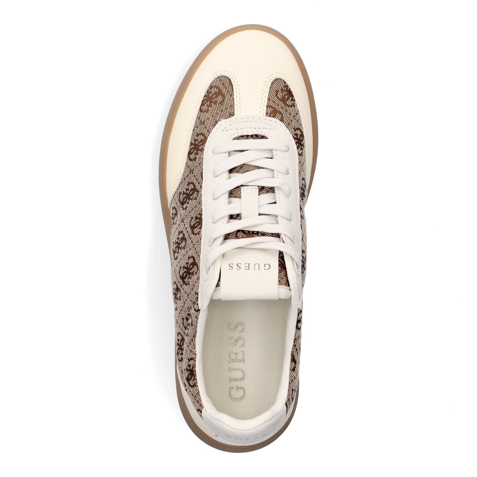 Guess women's sneaker Parlet beige brown