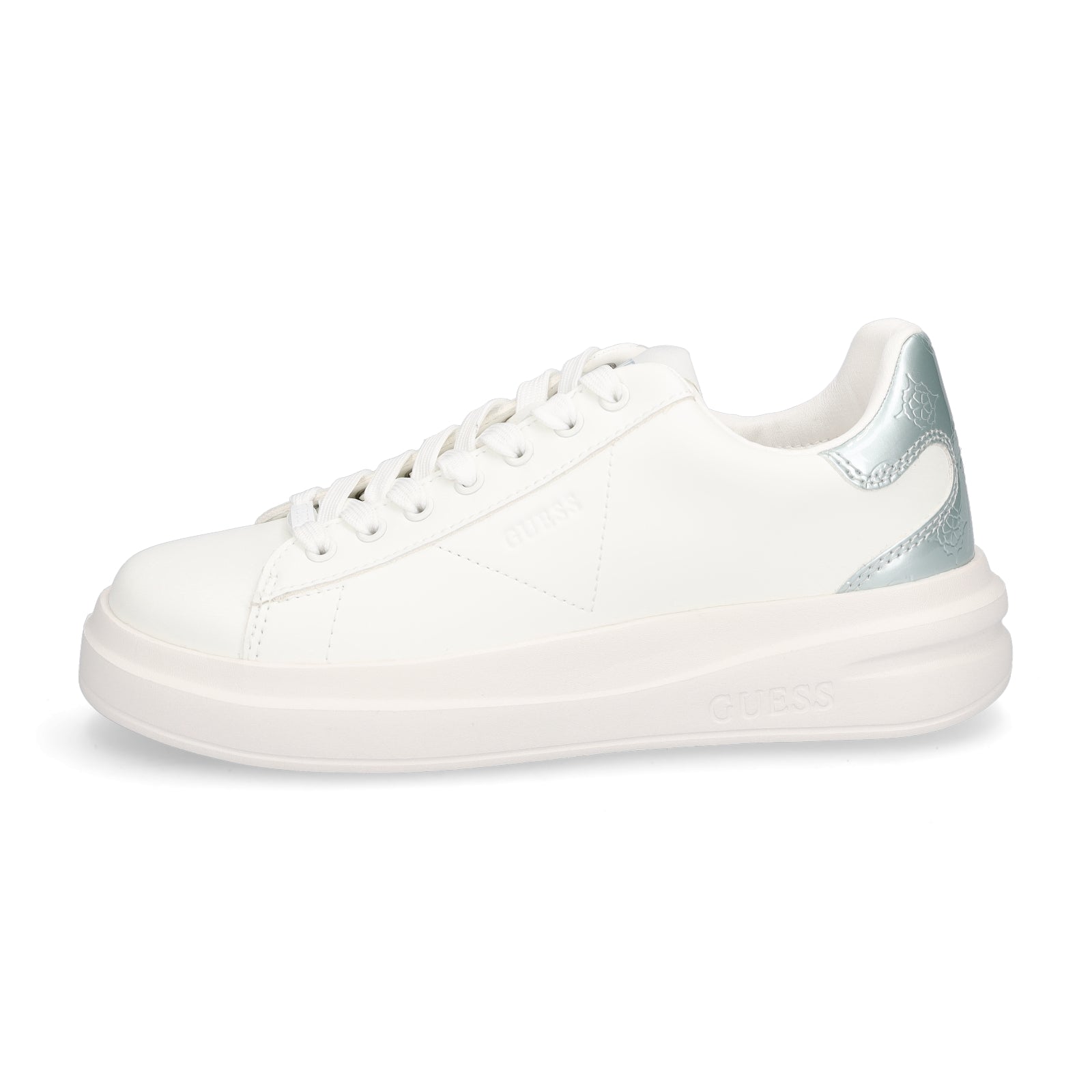 Guess women's sneaker Elbina white metallic