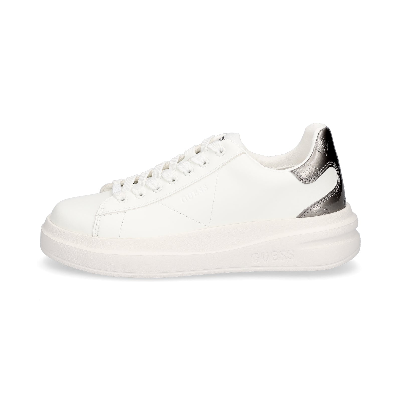Guess Damen Sneaker Elbina weiß metallic