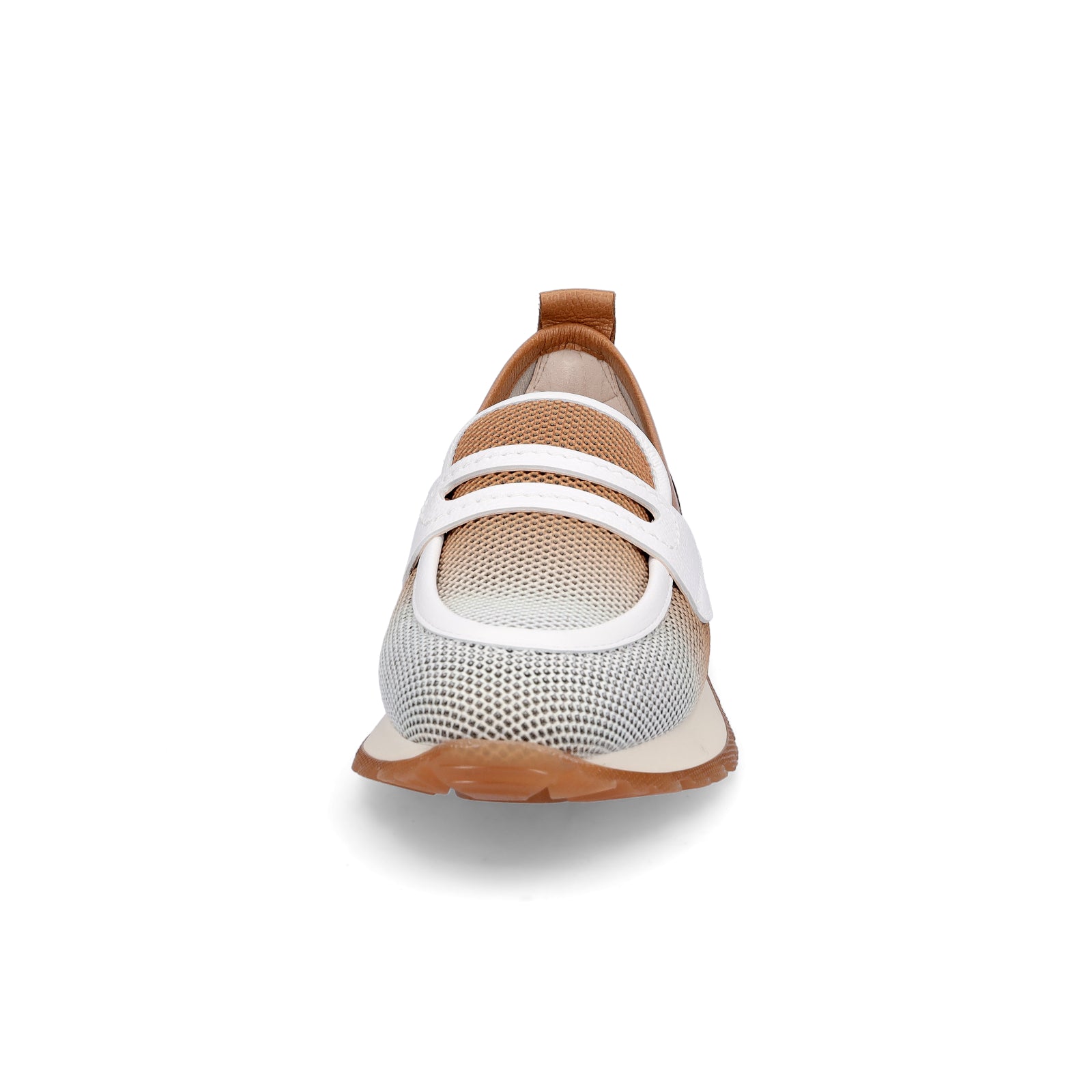 Hispanitas Damen Slipper braun weiß