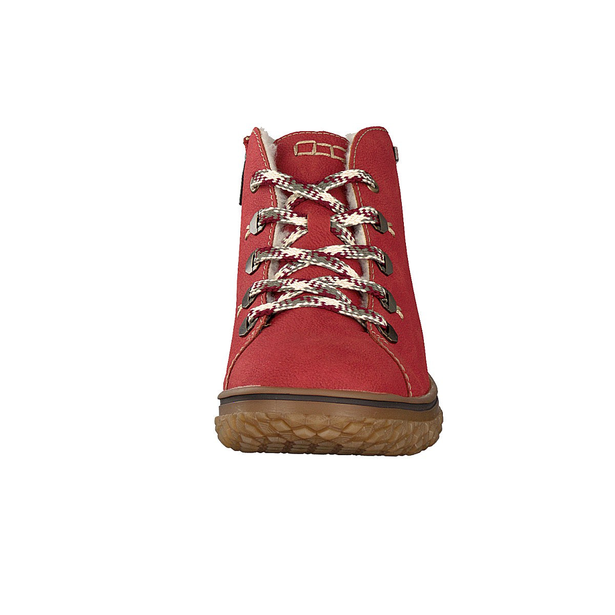 Rieker women's lace-up boot red
