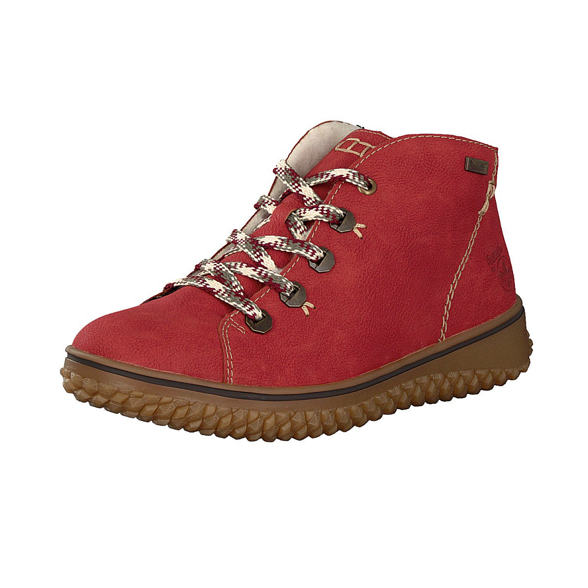 Rieker women's lace-up boot red