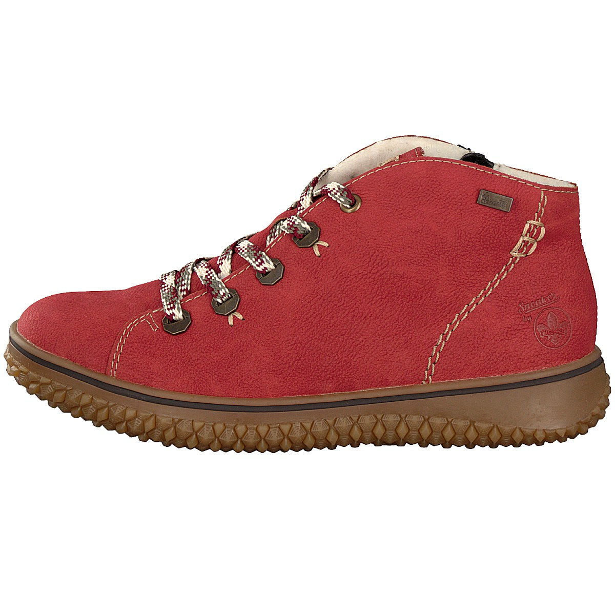 Rieker women's lace-up boot red