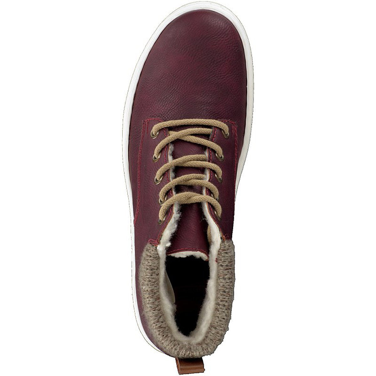 Rieker women's lace-up boot red
