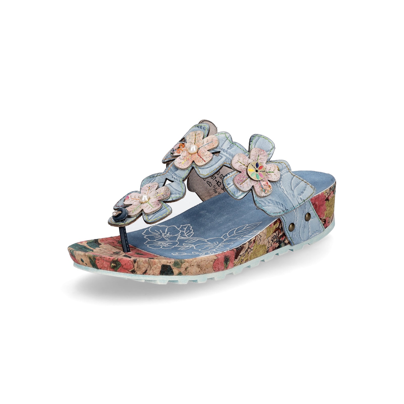 Laura Vita Damen Pantolette blau