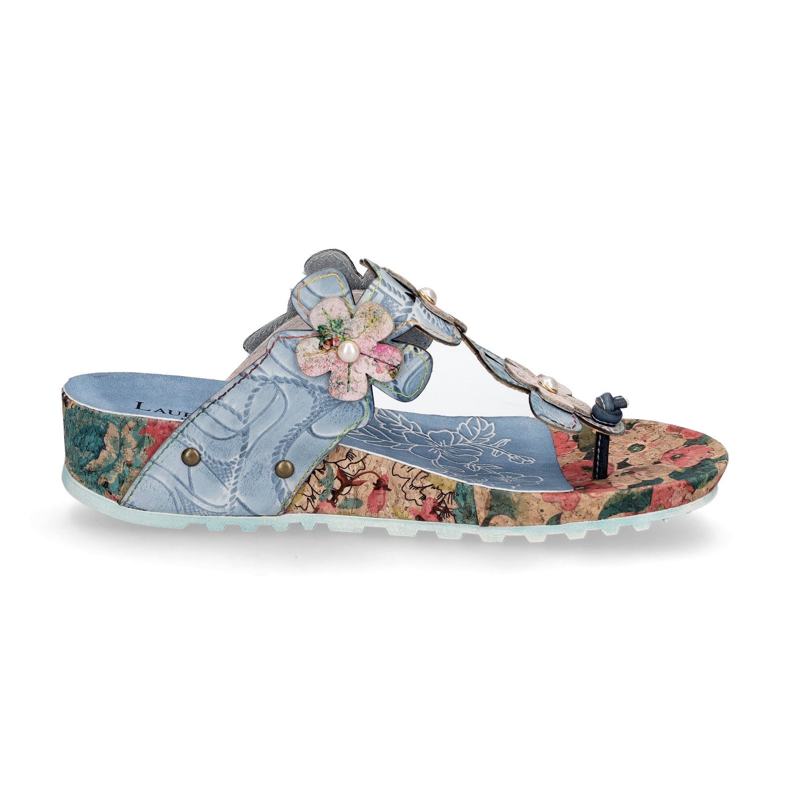 Laura Vita Damen Pantolette blau