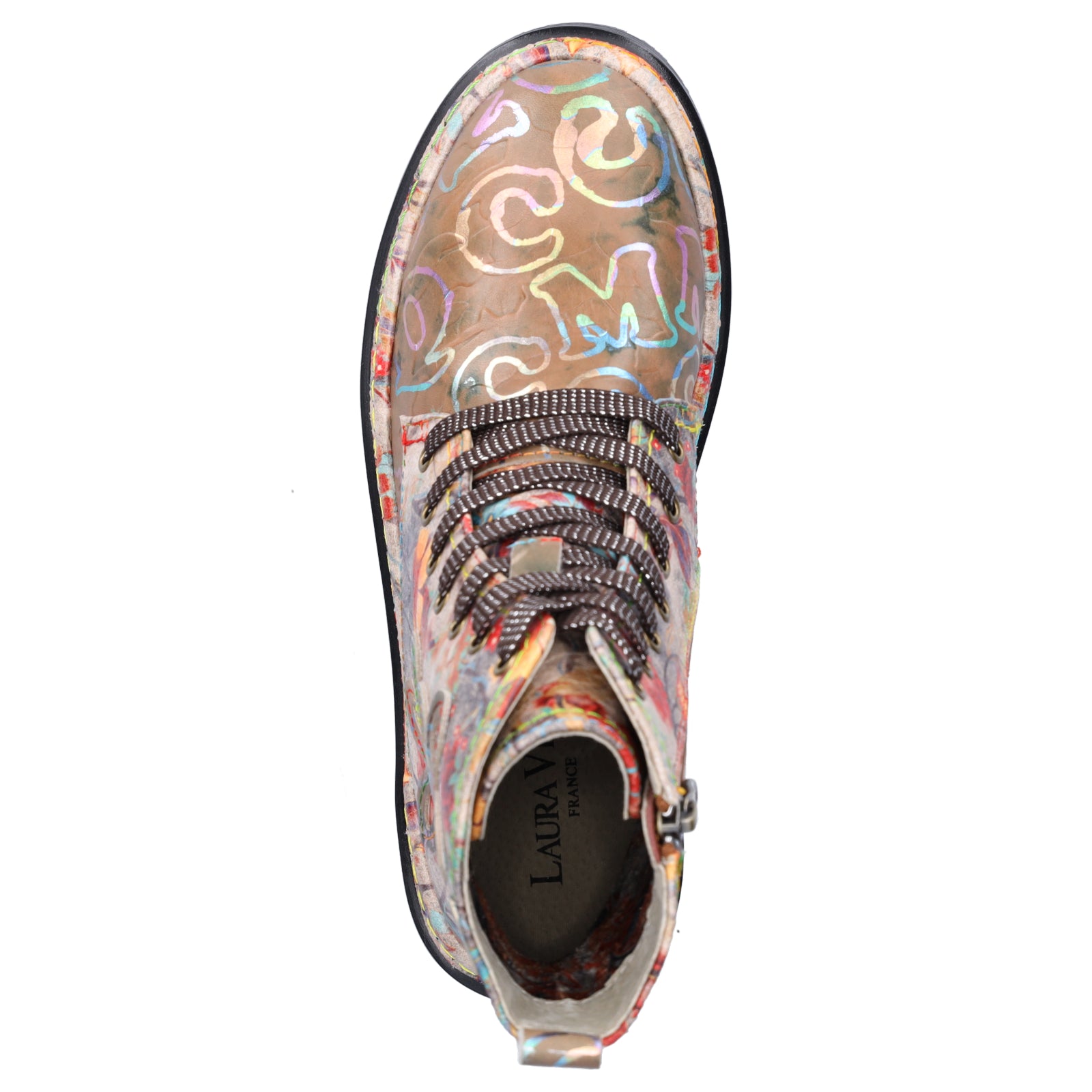 Laura Vita Damen Schnürboot beige multi
