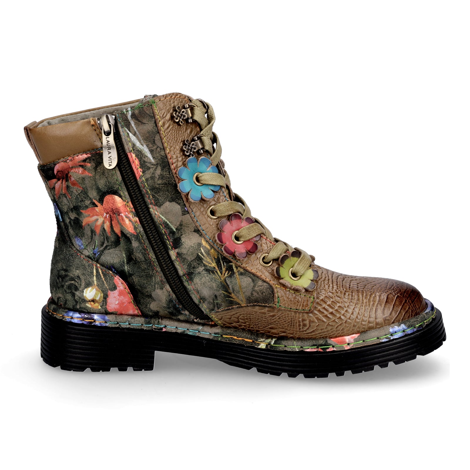 Laura Vita Damen Schnürboot Incaso 39 khaki