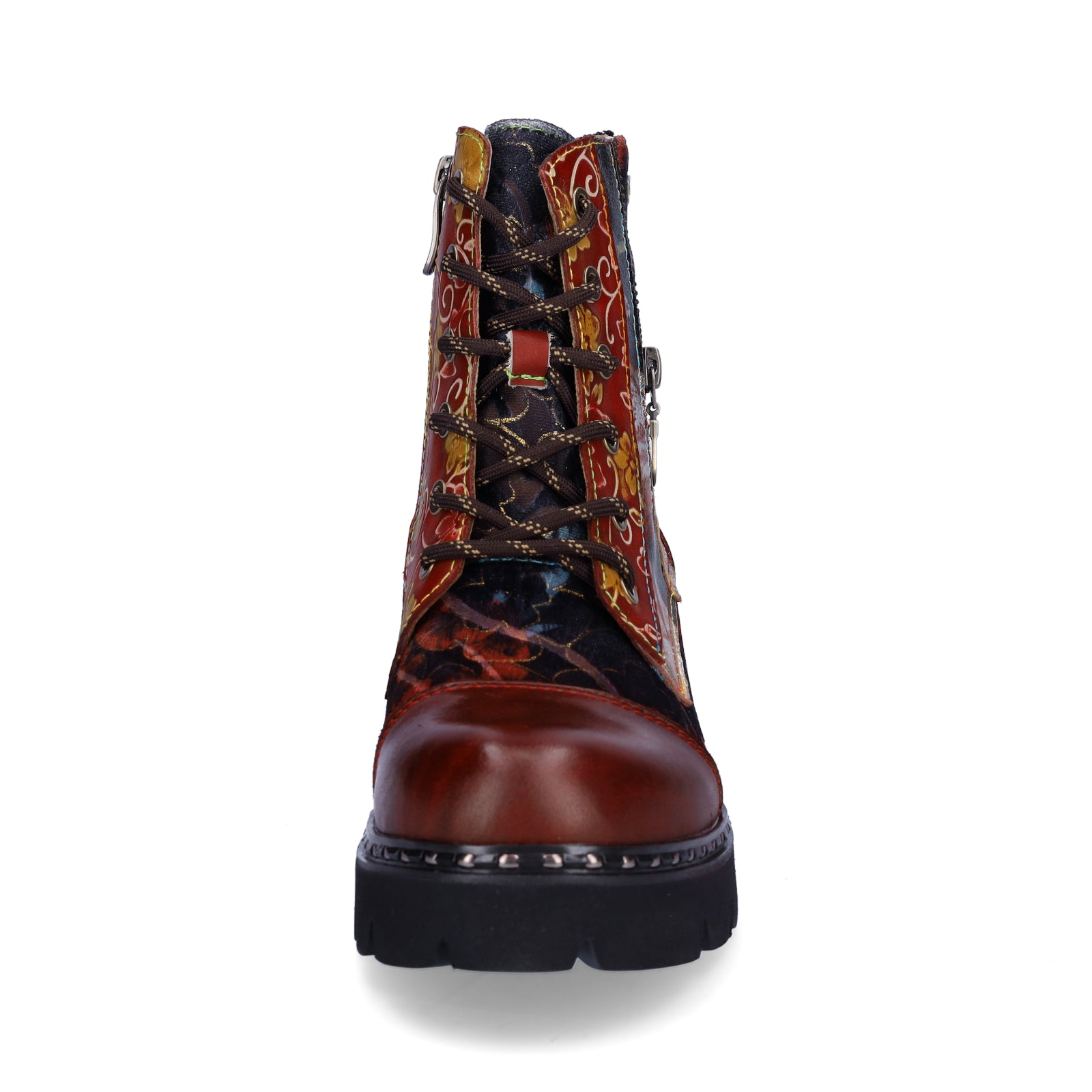 Laura Vita women's lace-up boots red