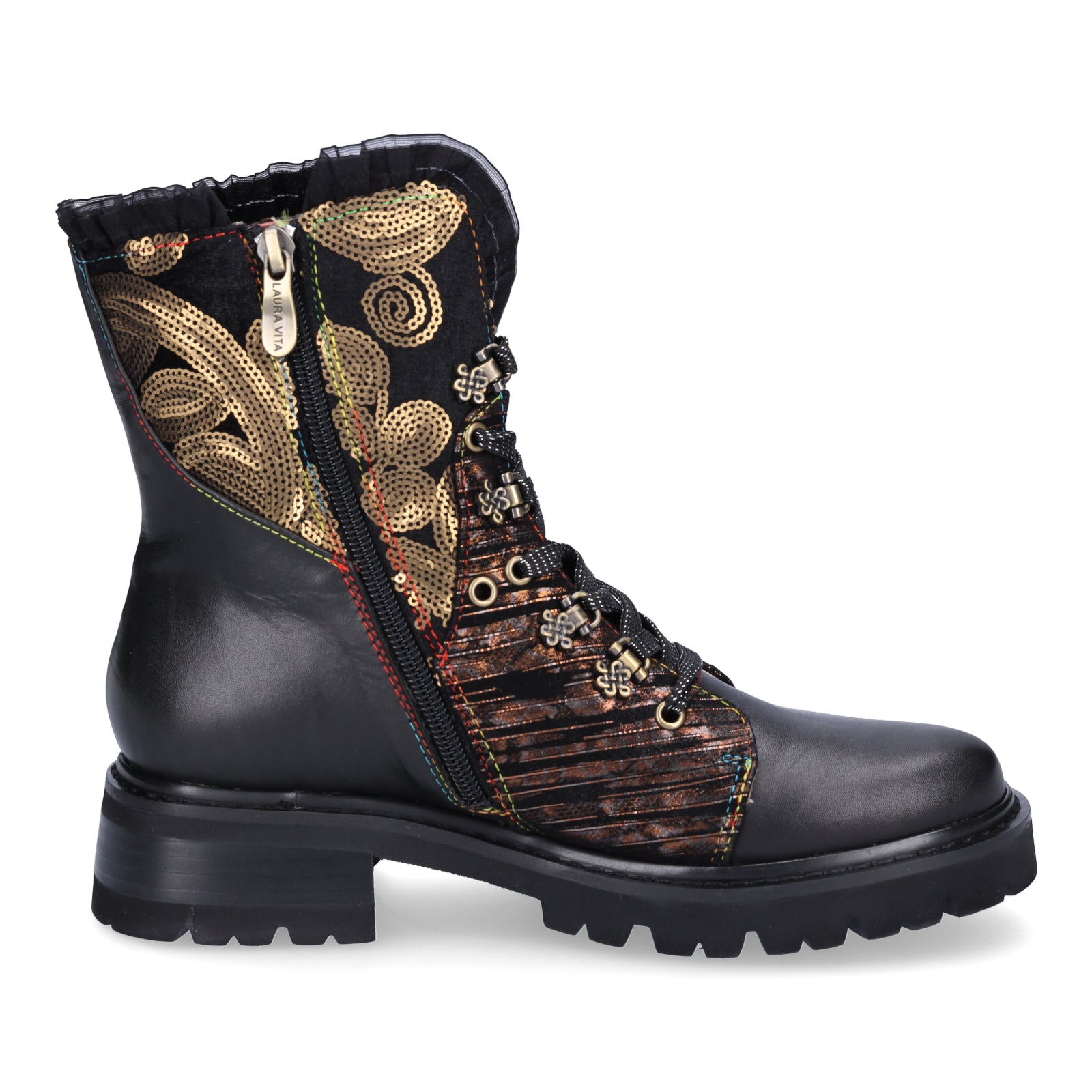 Laura Vita Damen Schnürboot Kouleo 16 schwarz