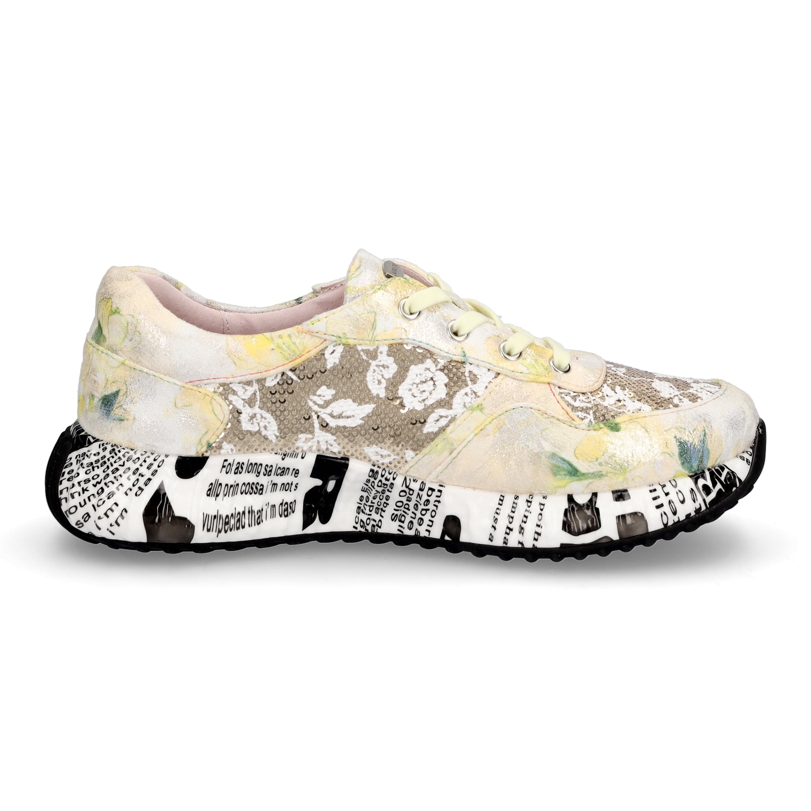 Laura Vita Damen Sneaker hellgelb multi