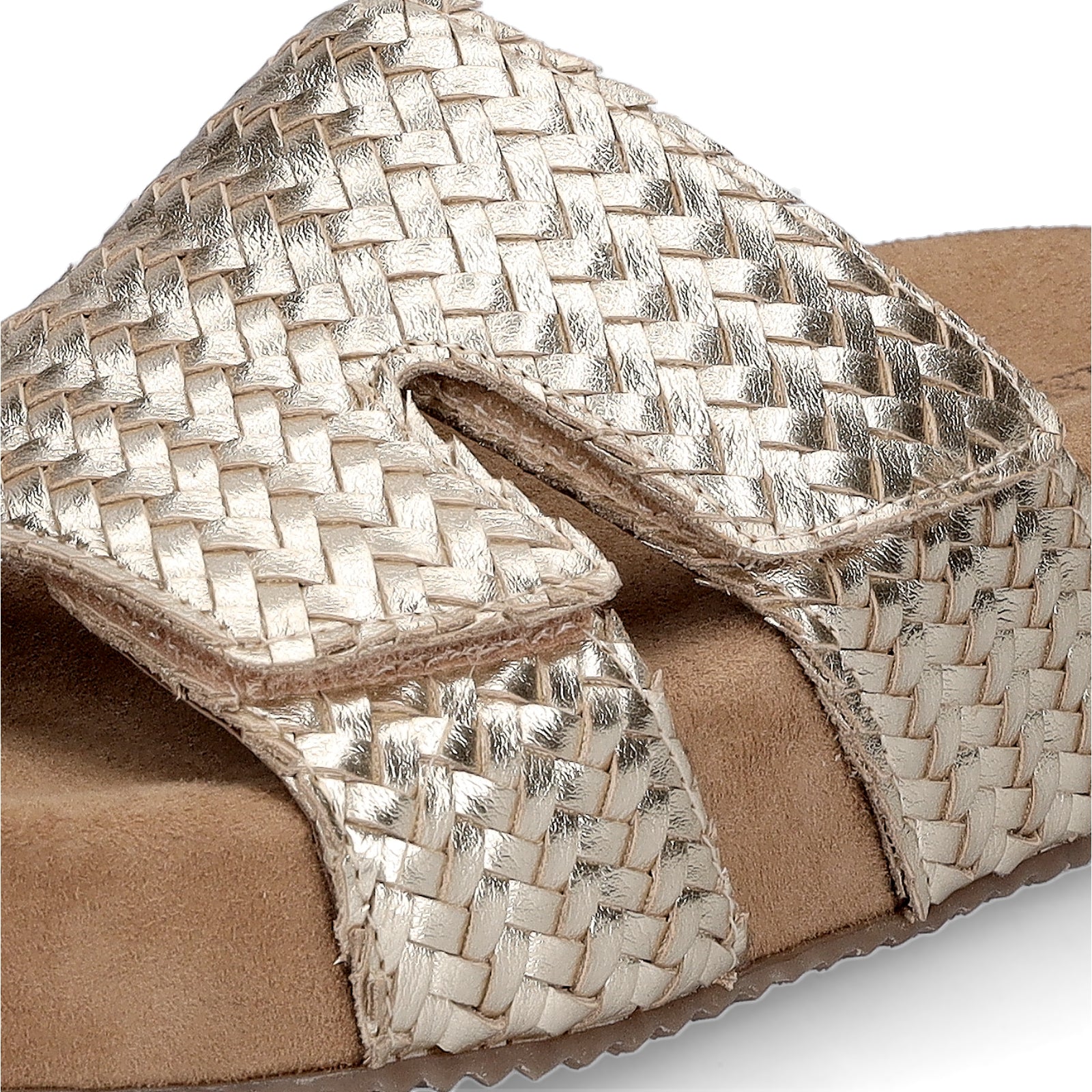 Lazamani Damen Pantolette Mille gold