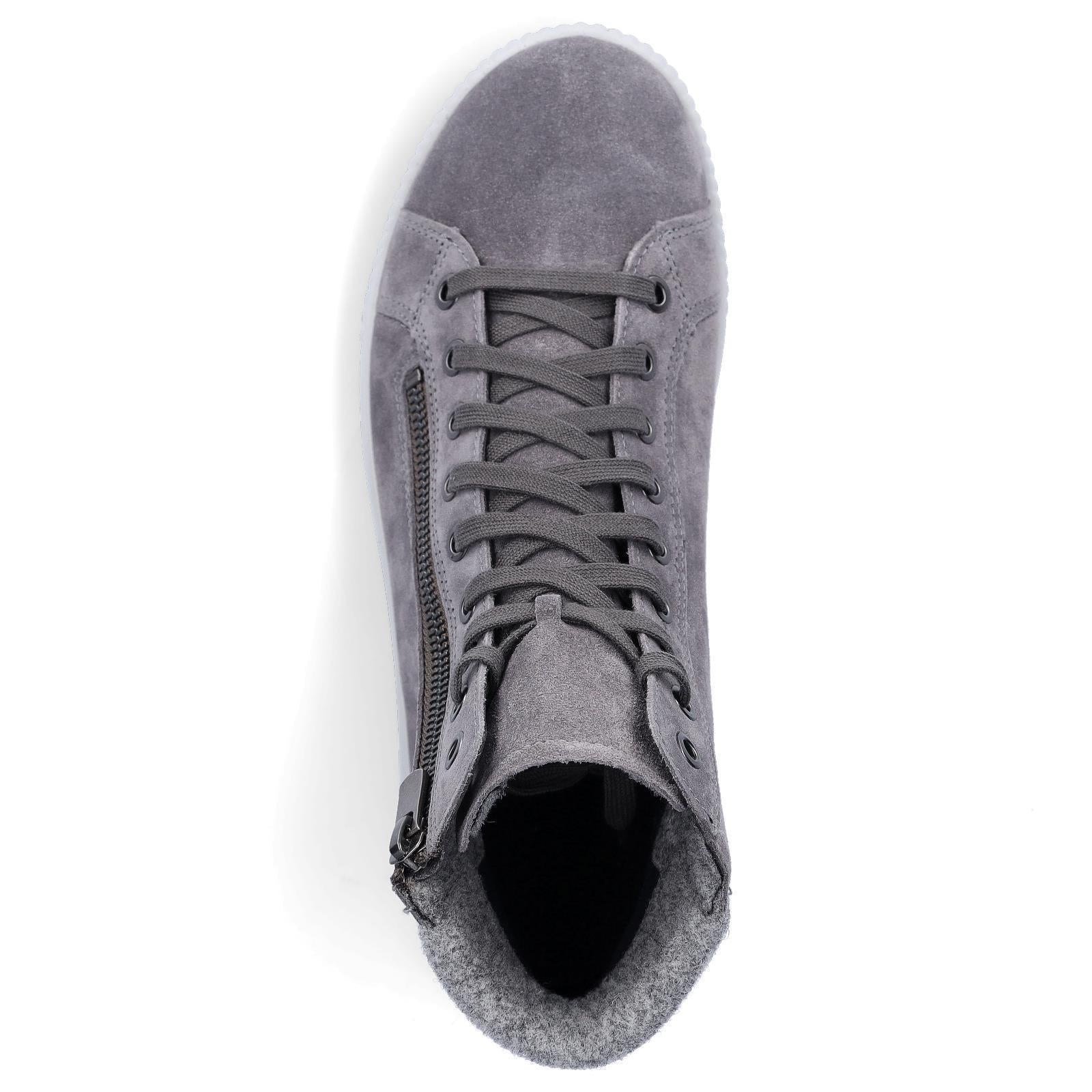 Legero women's leather high-top sneaker Tanaro 5.0 gray
