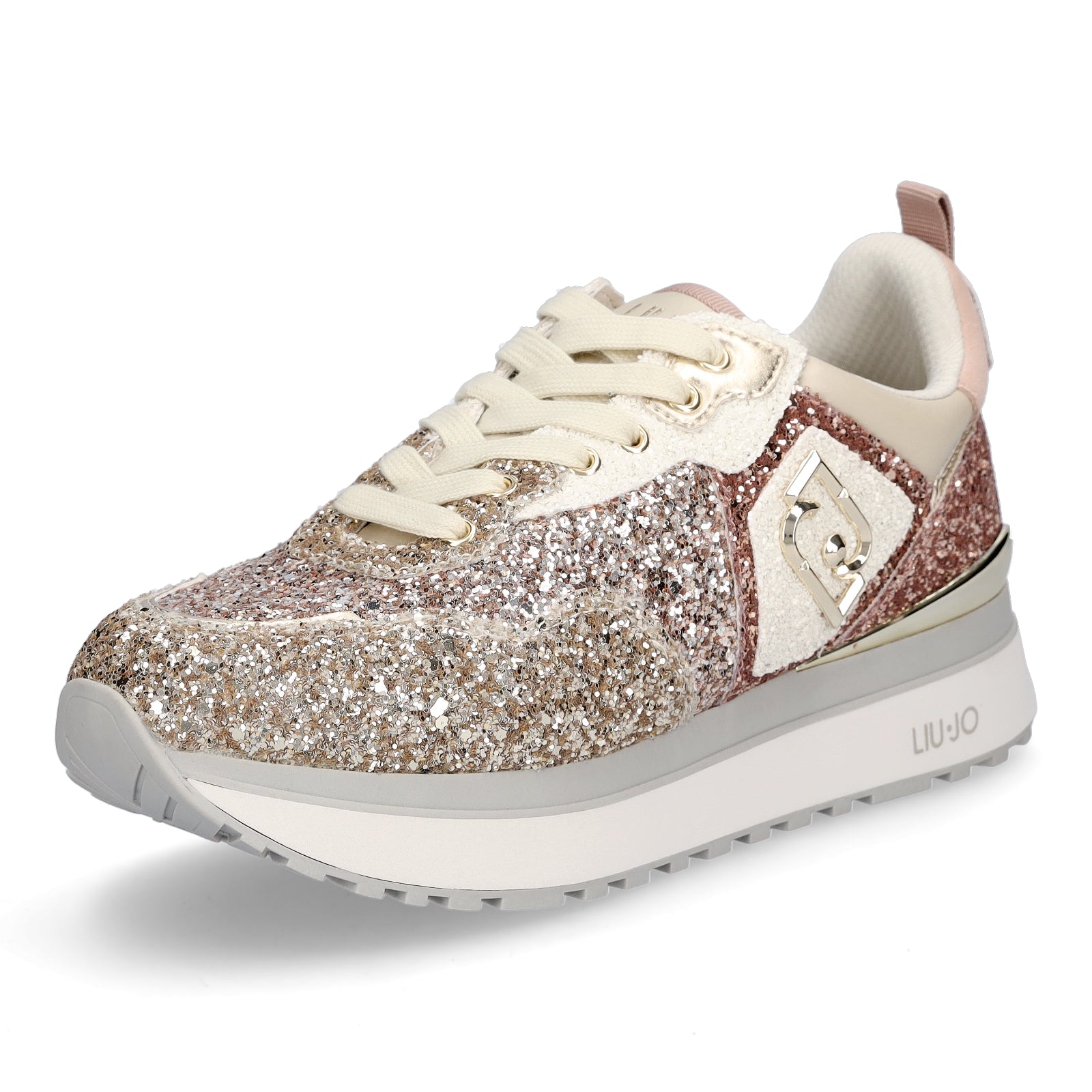 Liu Jo Damen Sneaker Maxi Wonder 01 gold kupfer
