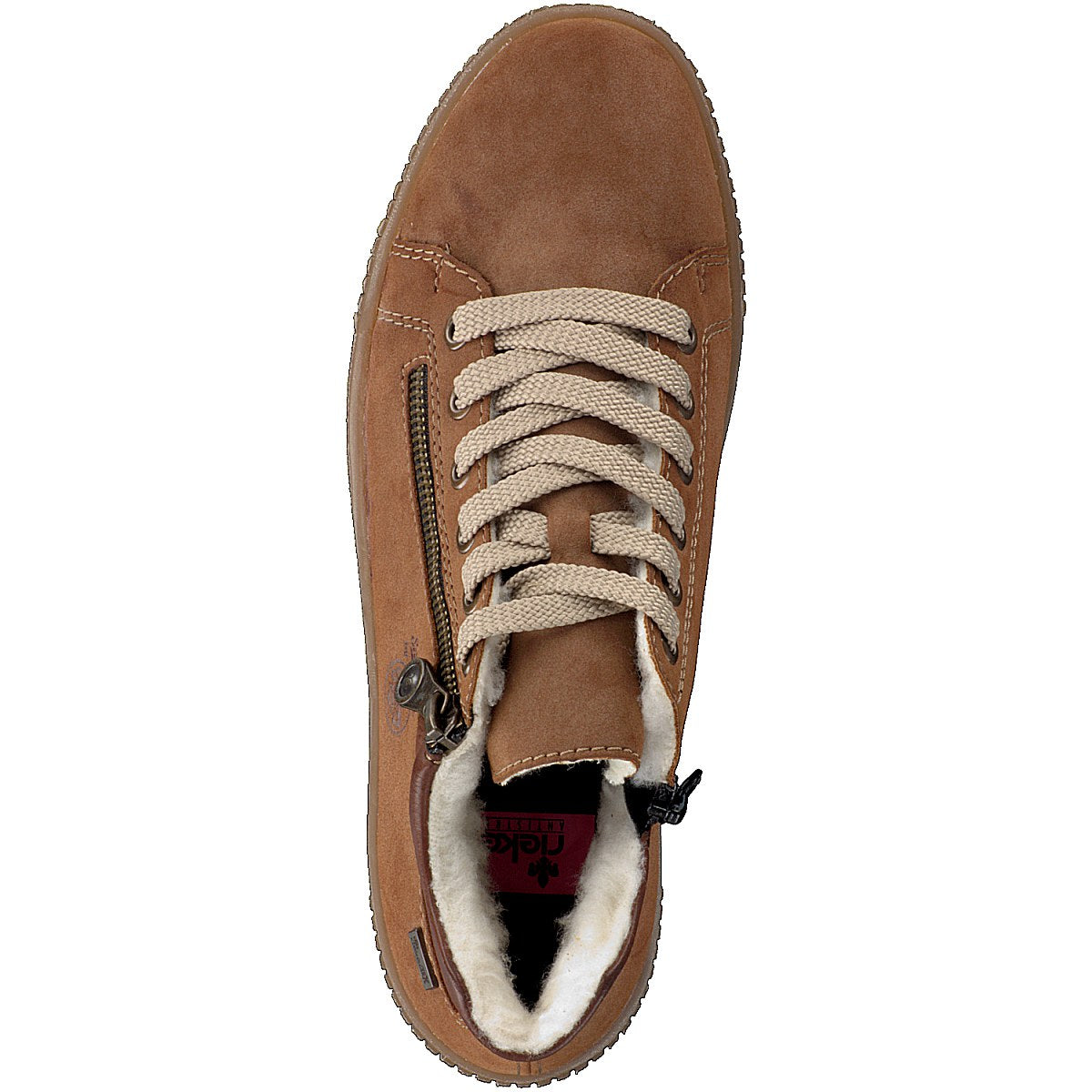 Rieker women's lace-up boot brown