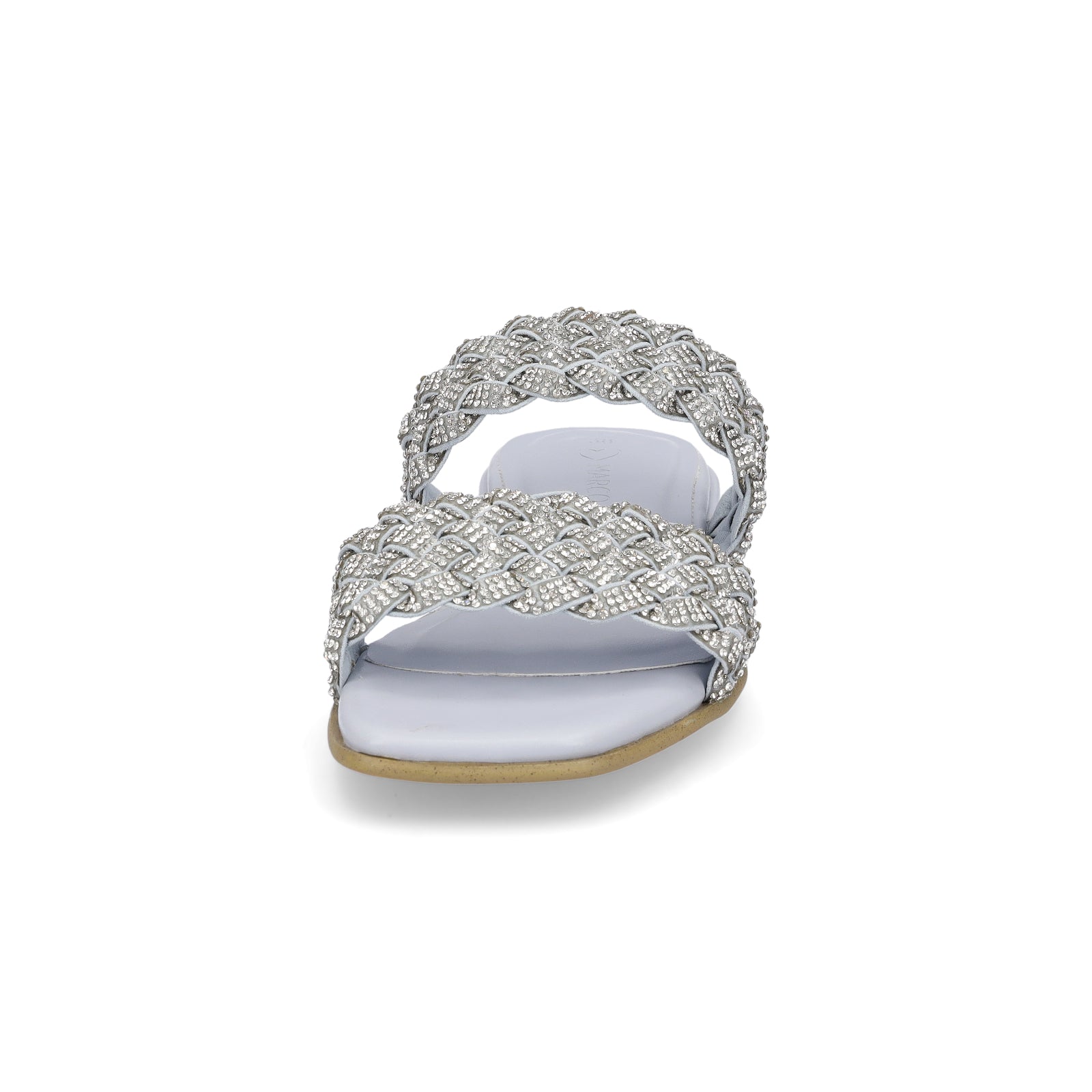 Marco Tozzi Damen Pantolette polar blau glitzer