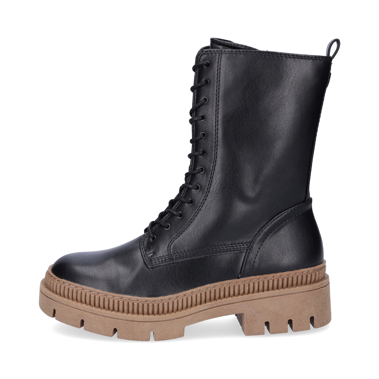 Marco Tozzi Damen Schnürboot schwarz natur
