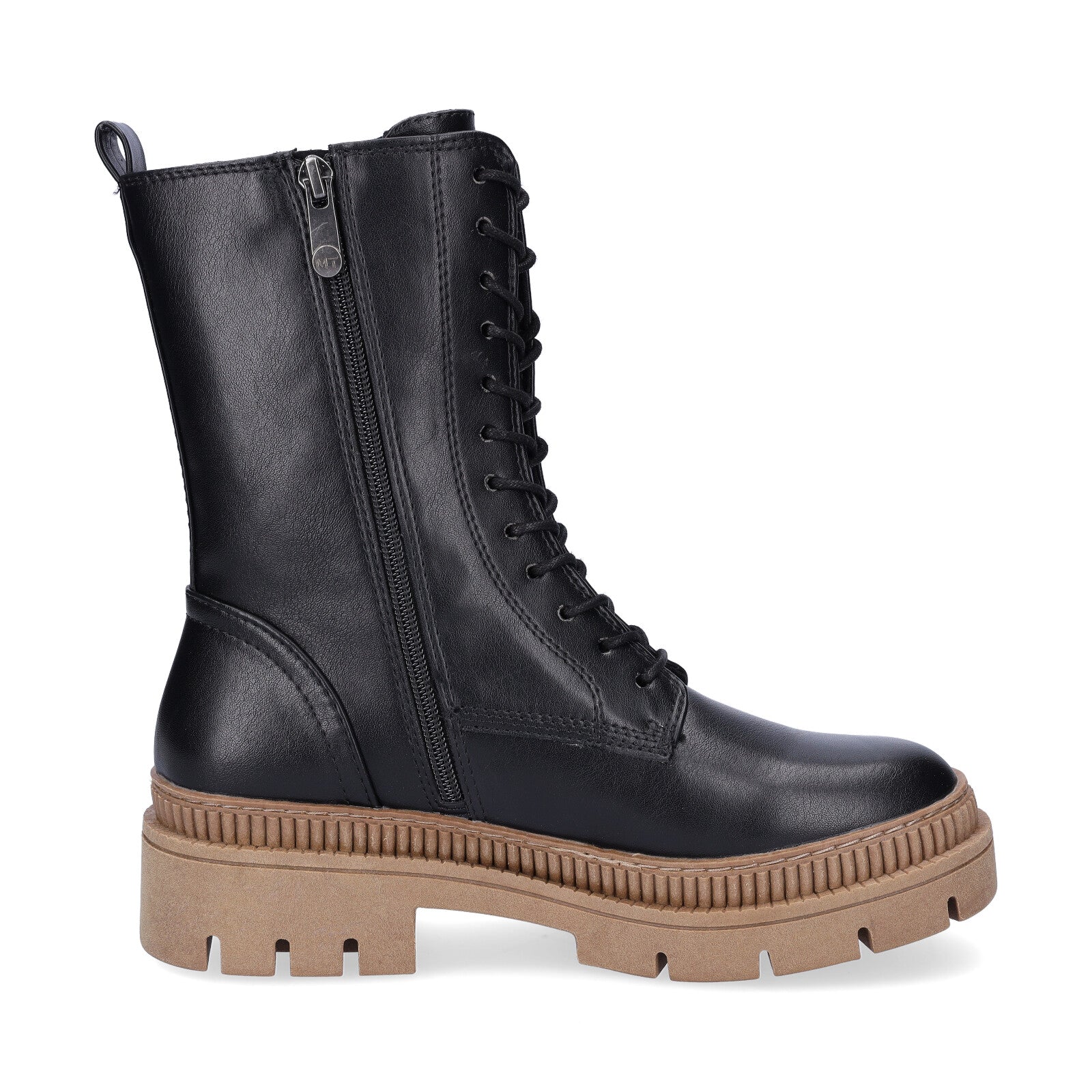 Marco Tozzi Damen Schnürboot schwarz natur