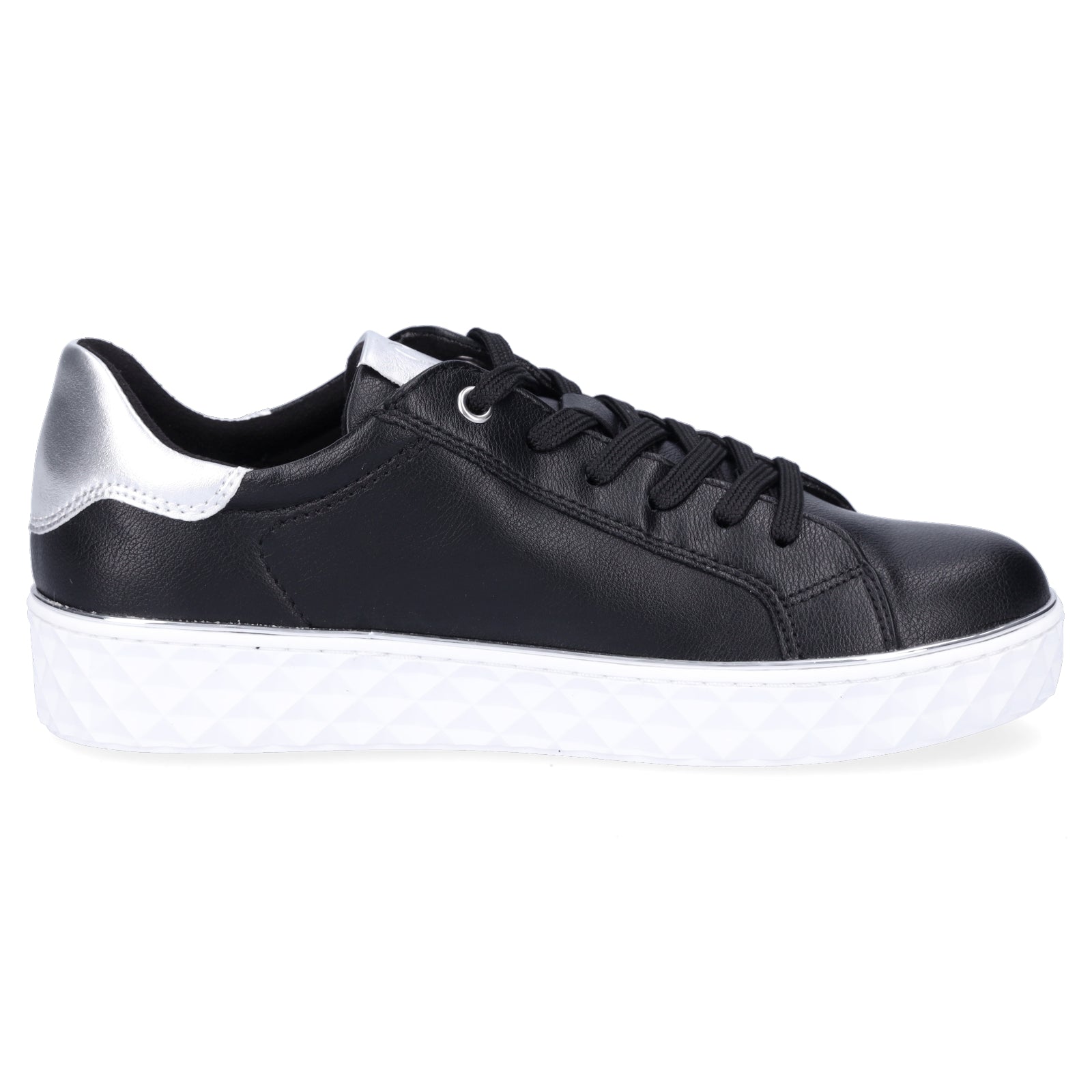 Marco Tozzi women's sneakers black silver