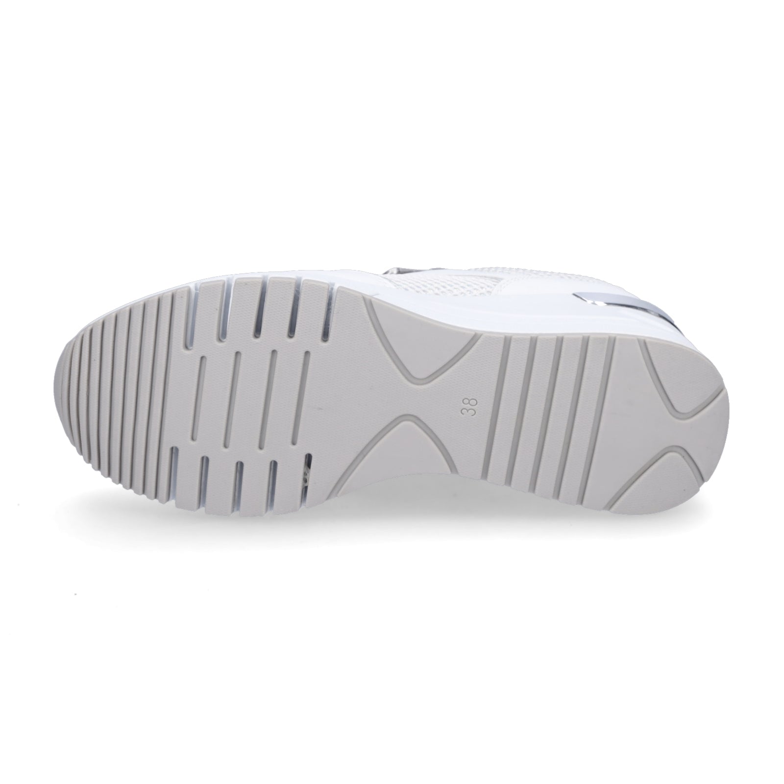 Marco Tozzi women's wedge sneakers white silver