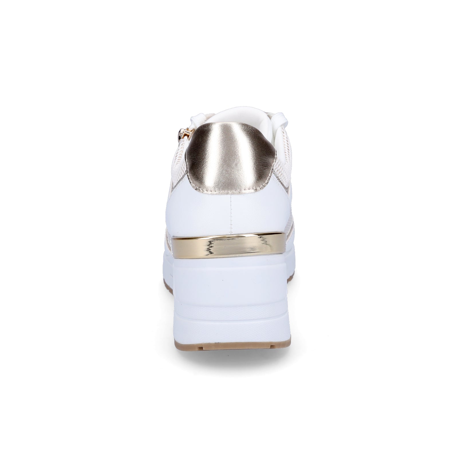 Marco Tozzi women's wedge sneakers white gold