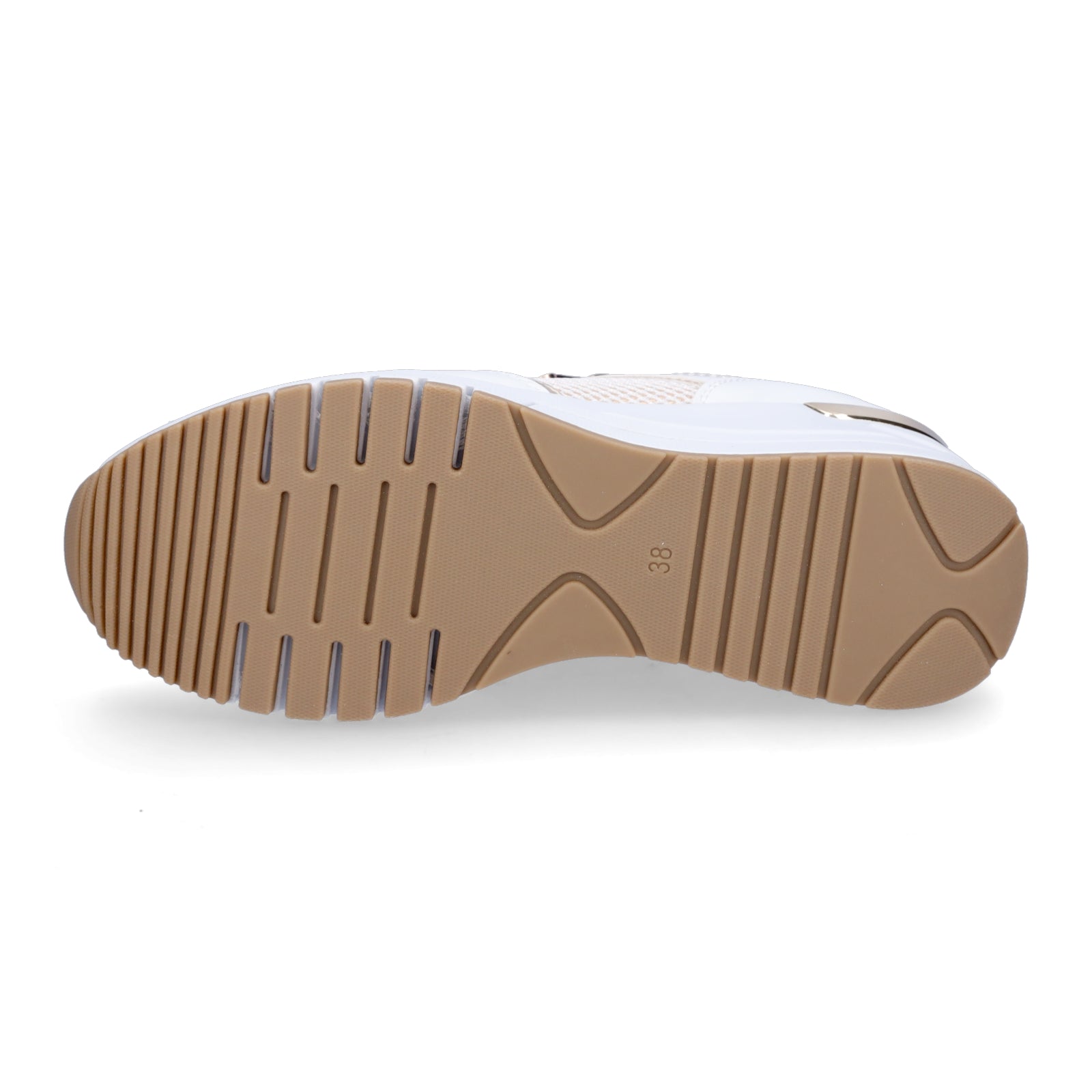 Marco Tozzi women's wedge sneakers white gold