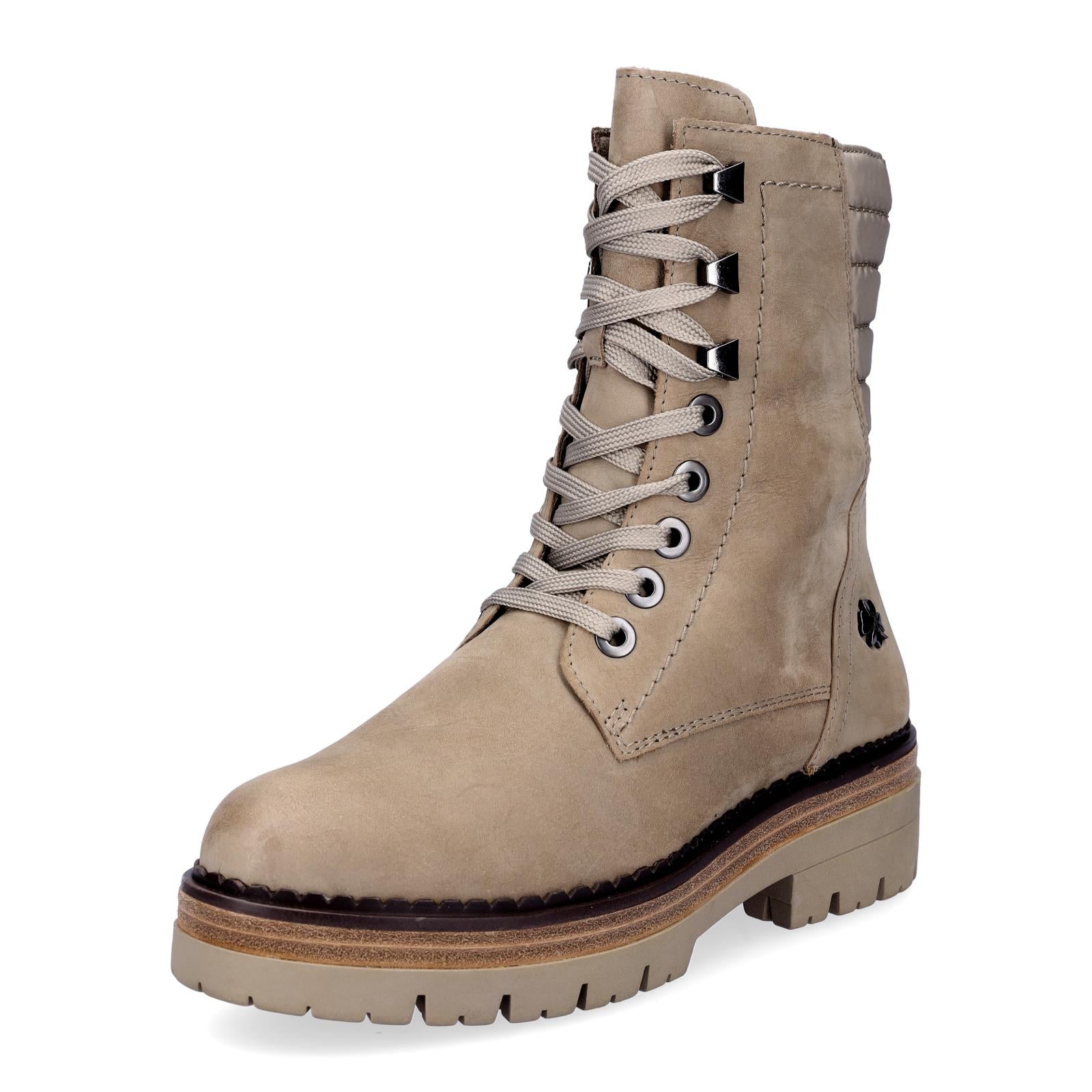 Marco Tozzi by GMK women's lace-up boot beige