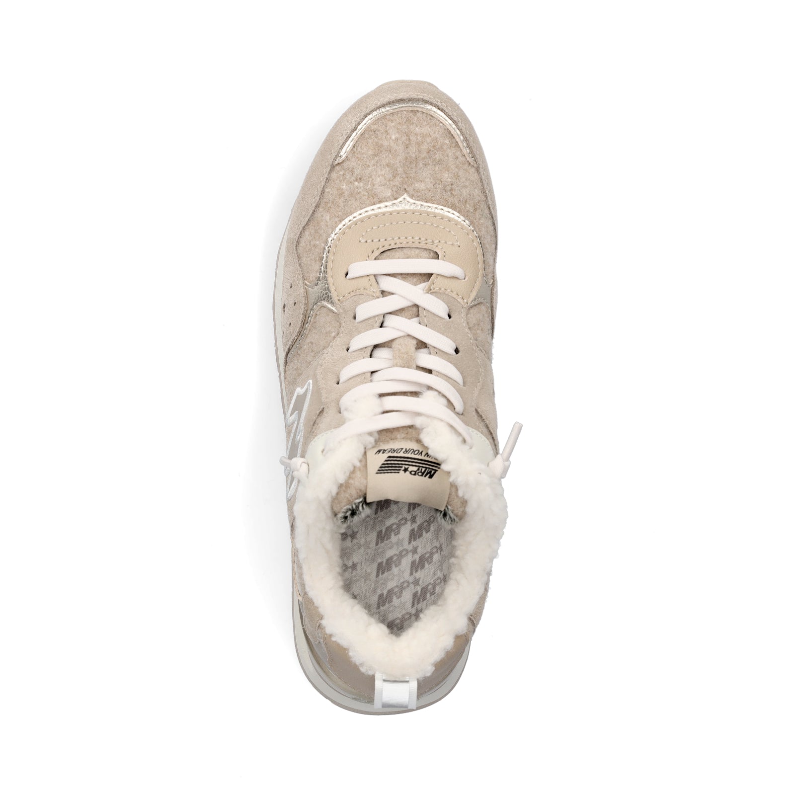 Maripé Damen Sneaker Amsterdam beige gold