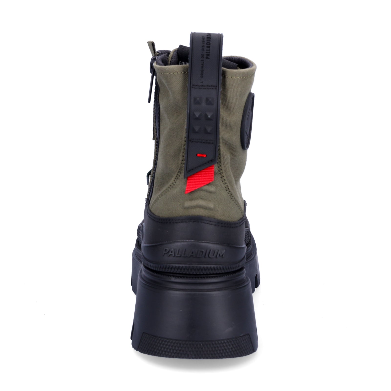 Palladium women's lace-up boot Pallasquad Zip Tx olive green